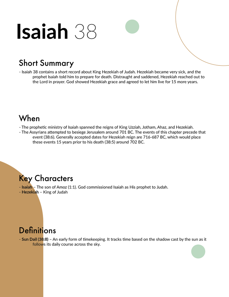 Isaiah 38 - Bible Study in 5 Minutes — 2BeLikeChrist