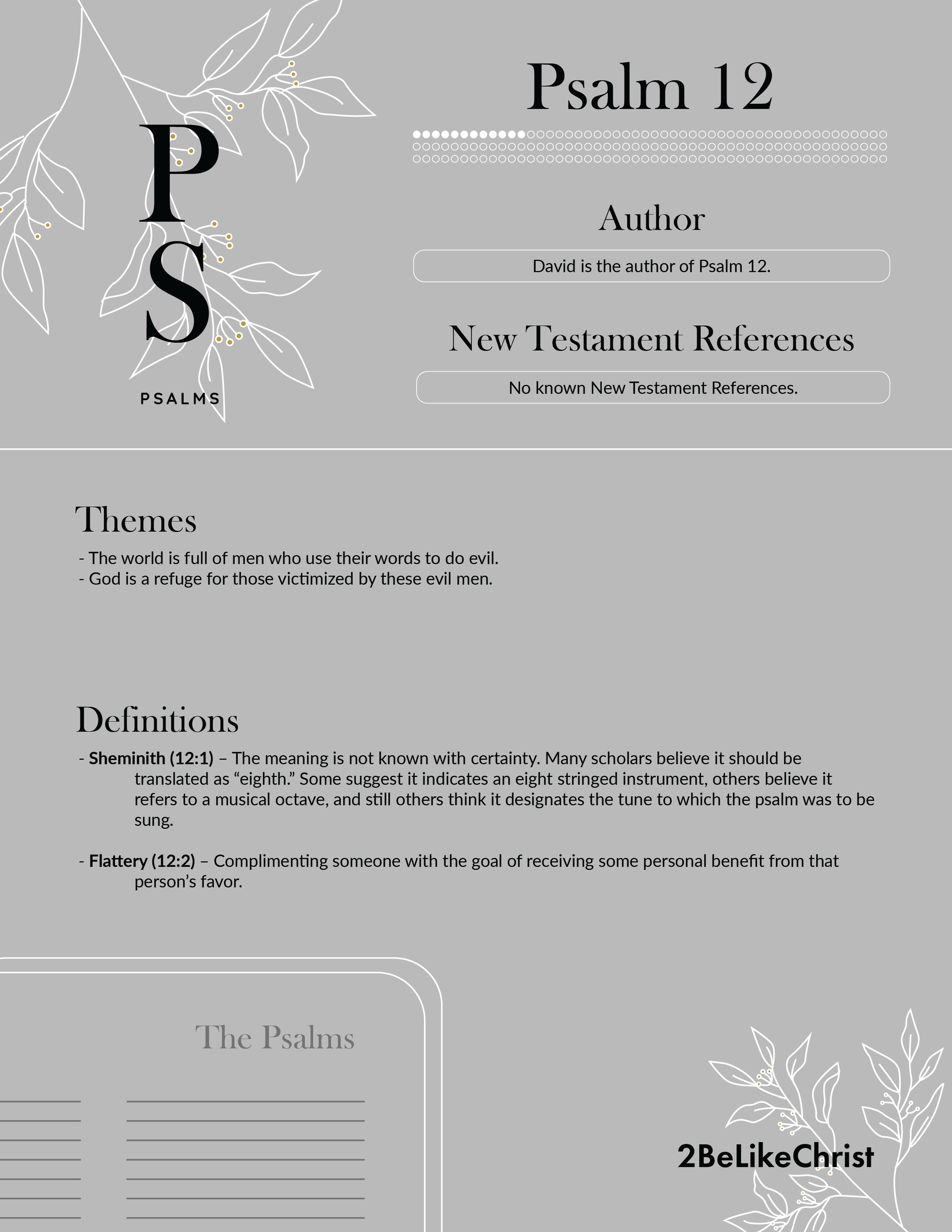 Psalm 12 Summary 5 Minute Bible Study 2BeLikeChrist psalm-12-summary-5-minute-bible-study-2belikechrist