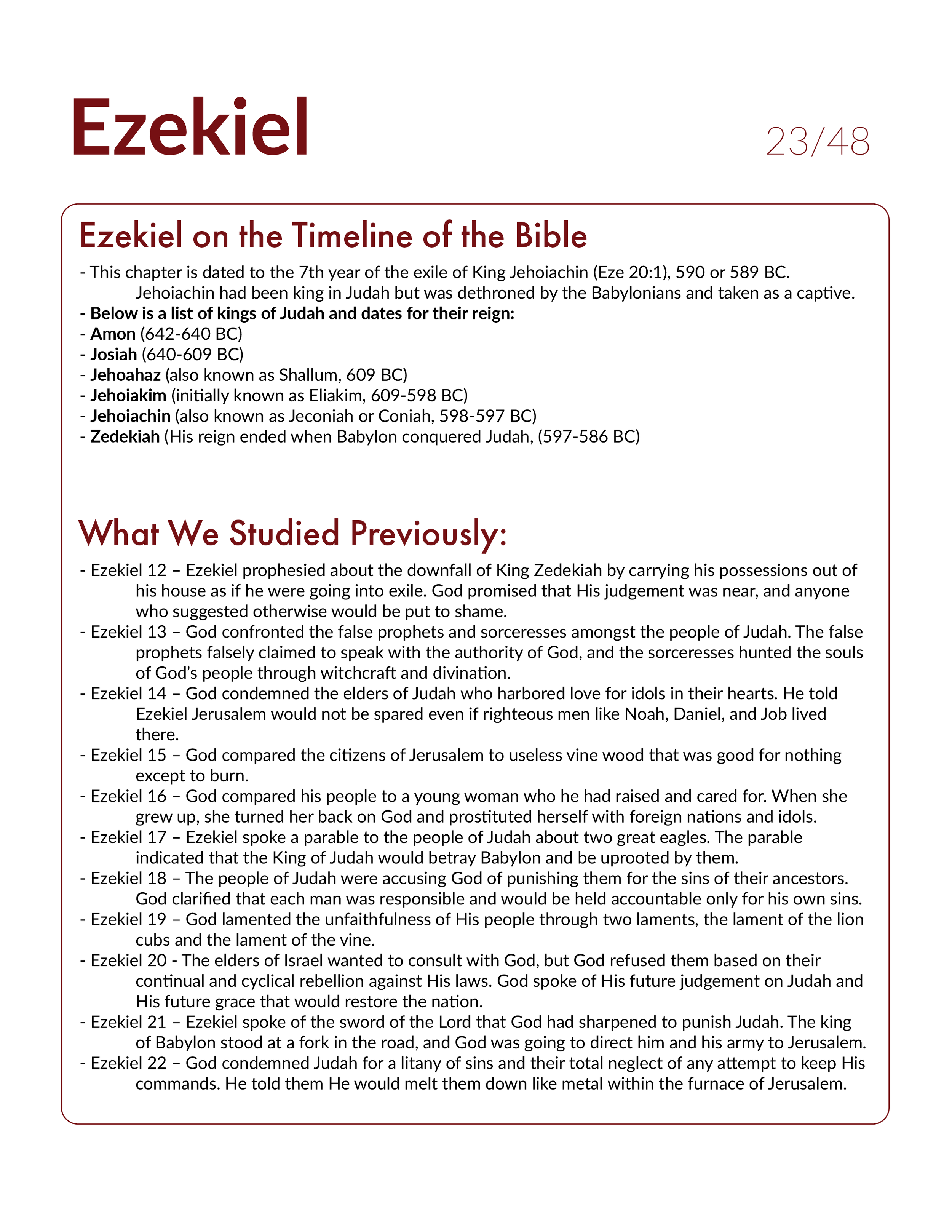 Ezekiel 23 Bible Study