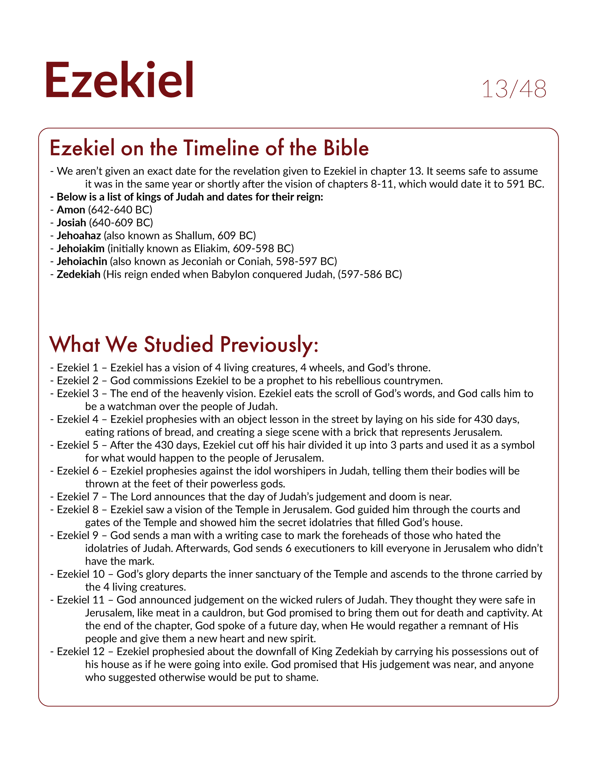 Ezekiel 13 Bible Study and Summary