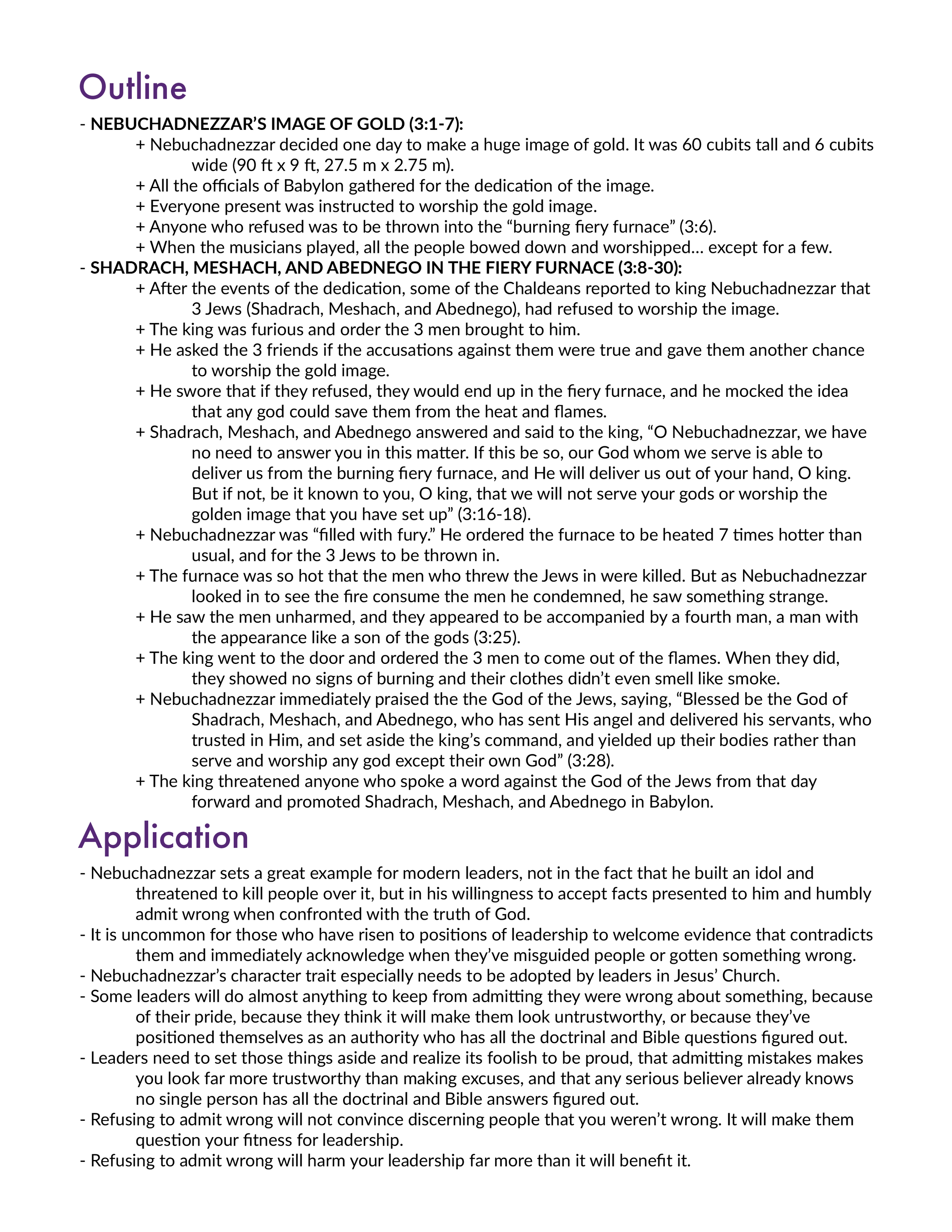 Daniel 3 Text Breakdown and Application