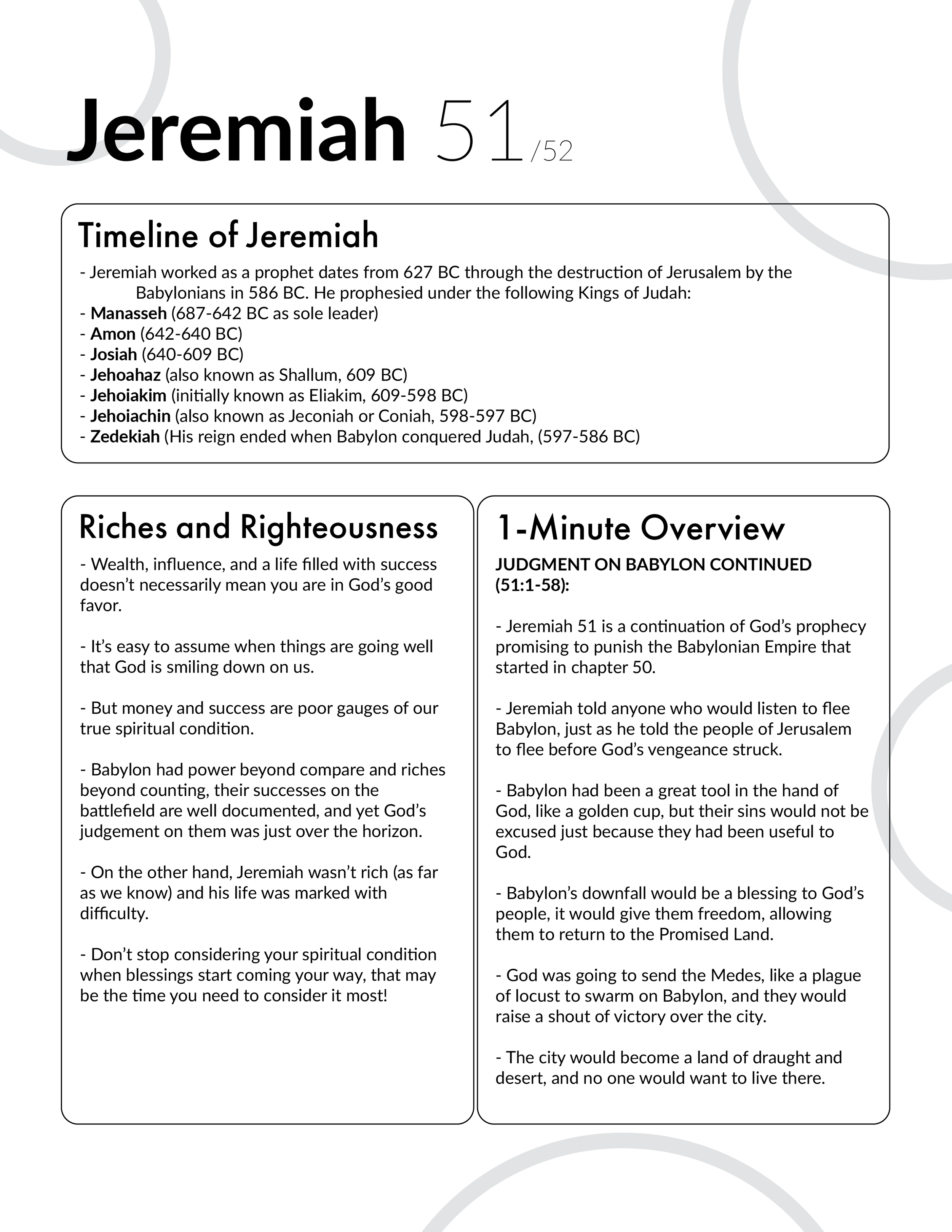 Jeremiah 51 Bible Study and Commentary