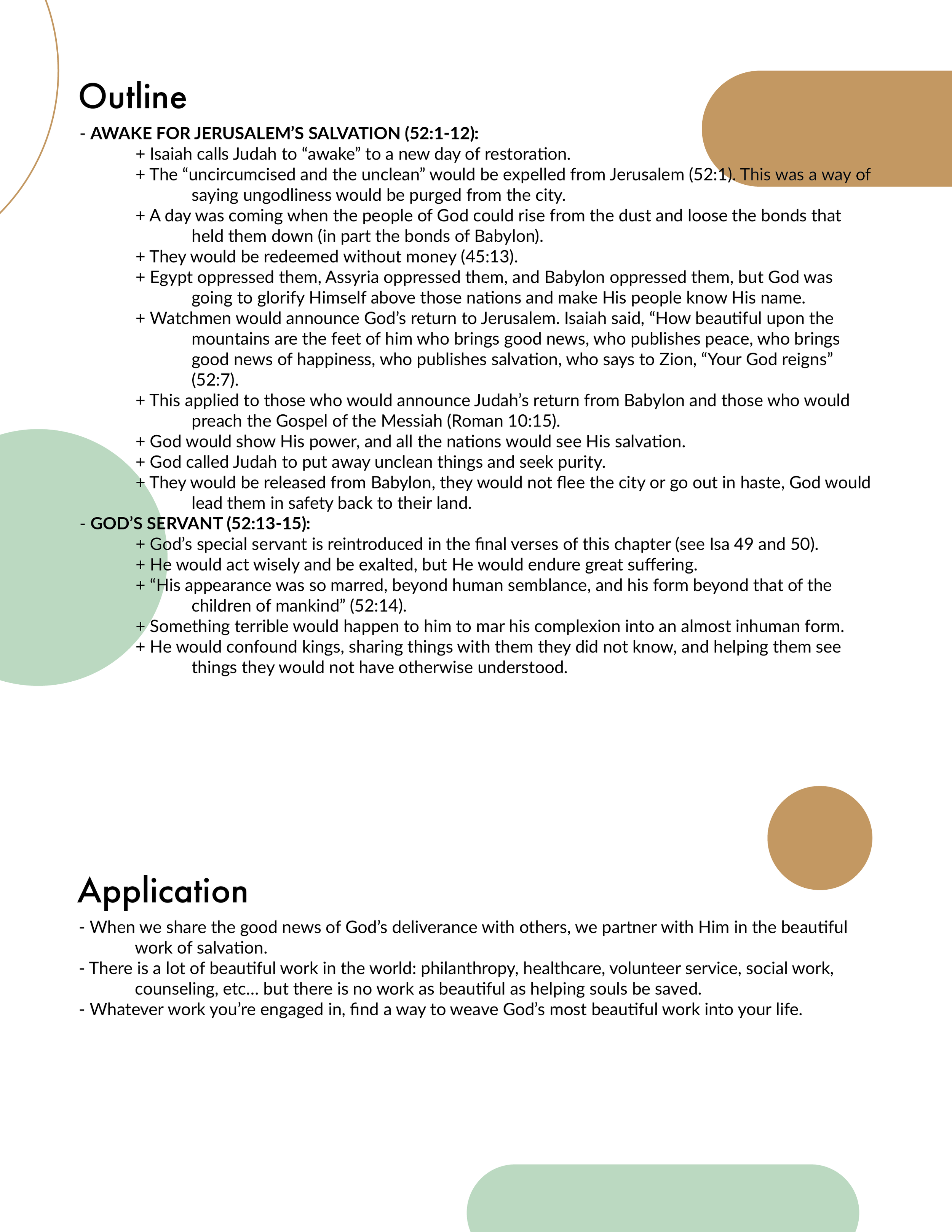 Isaiah 52 - Bible Study and Application