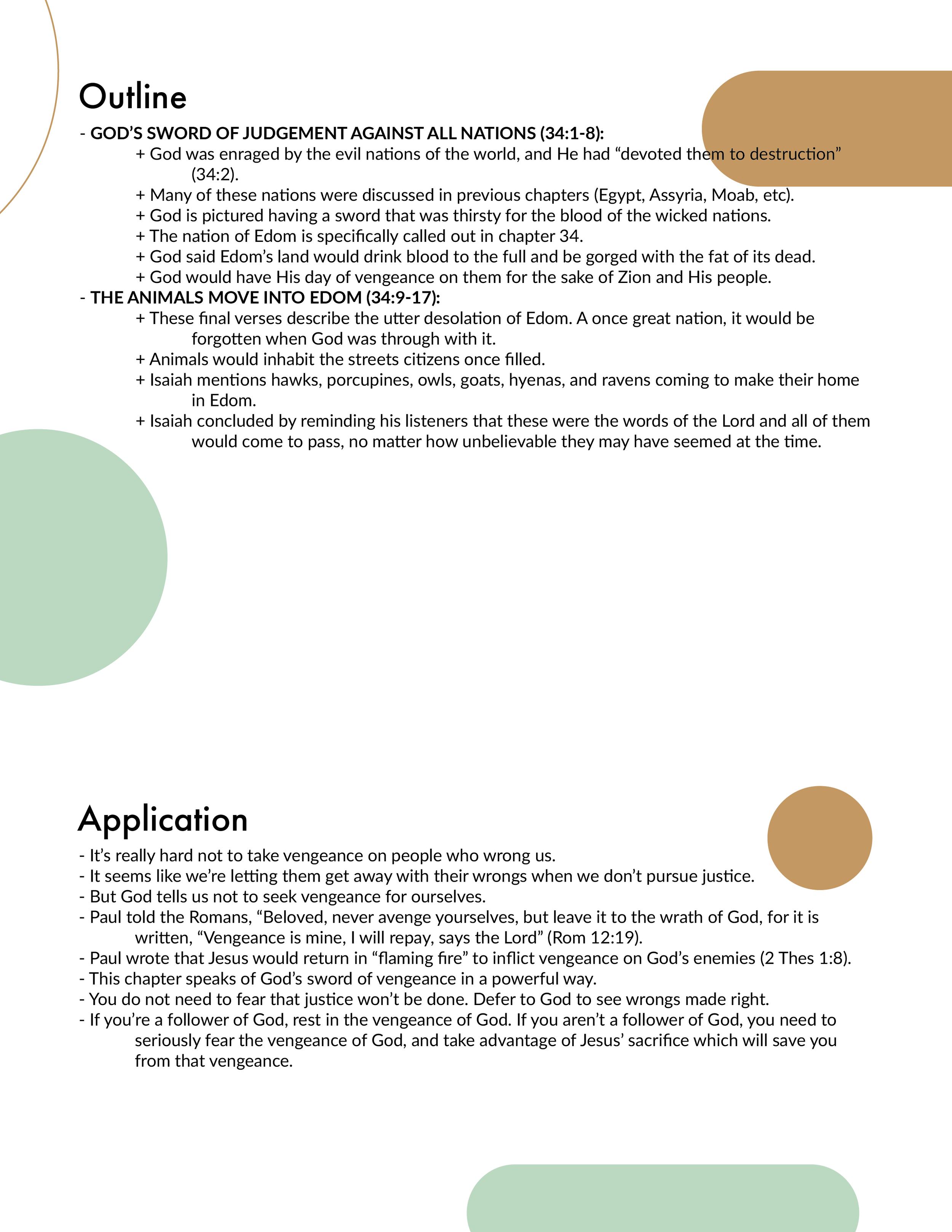 Isaiah 34 Outline and Application