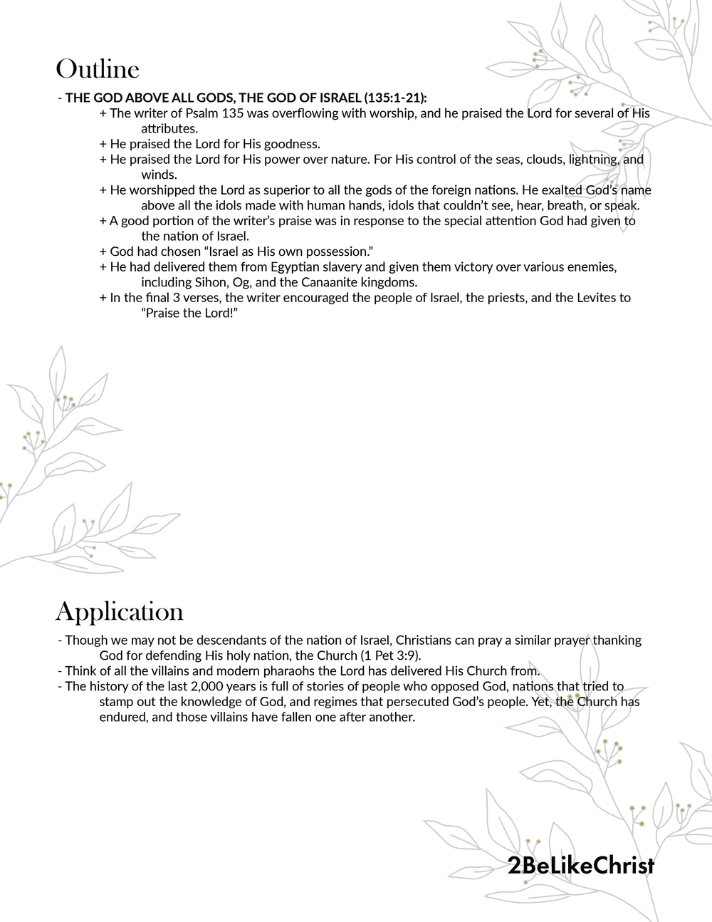 Psalm 135 Summary - 5 Minute Bible Study — 2BeLikeChrist