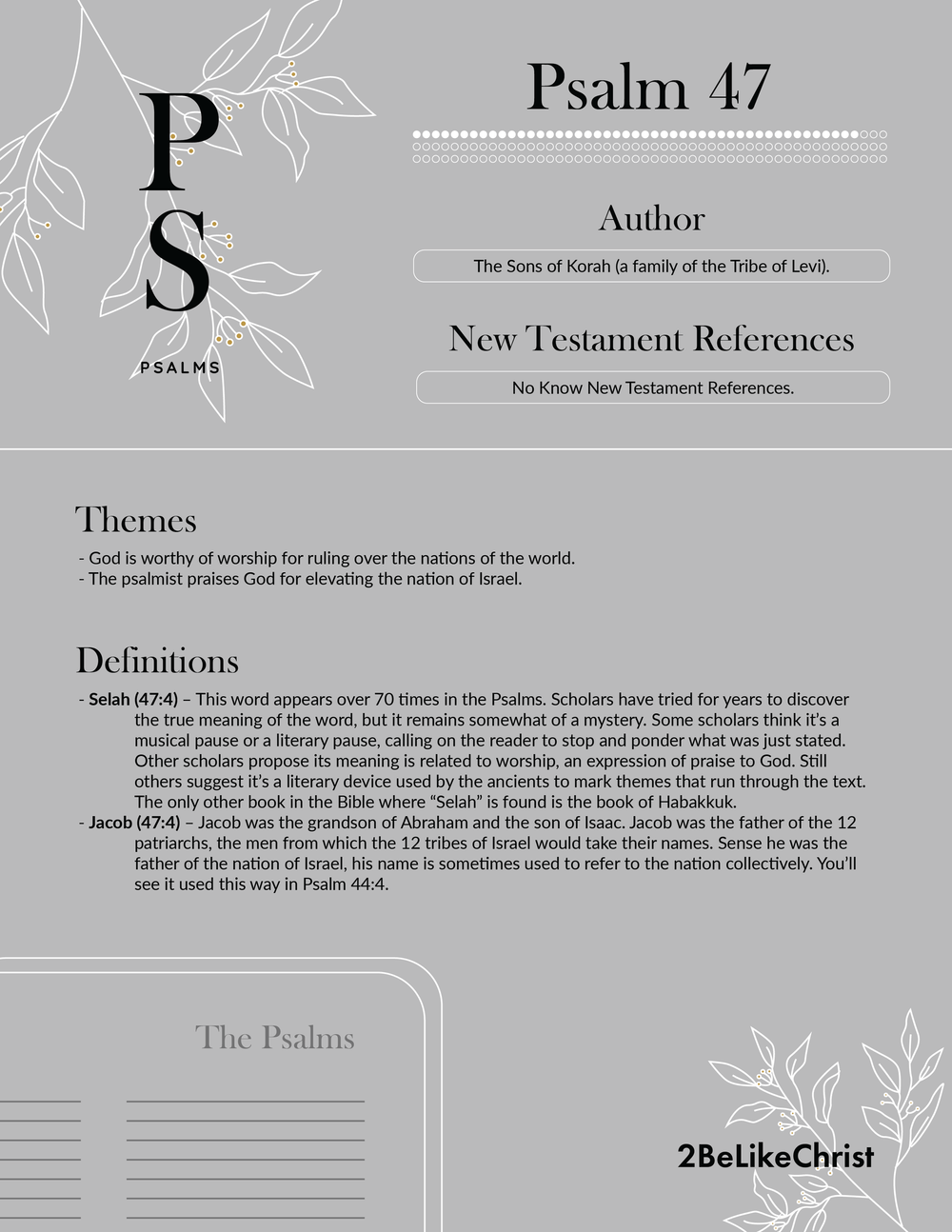 Psalm 47 Summary - 5 Minute Bible Study — 2BeLikeChrist