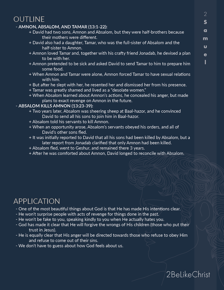 Samuel 13 Summary Samuel 13 Summary