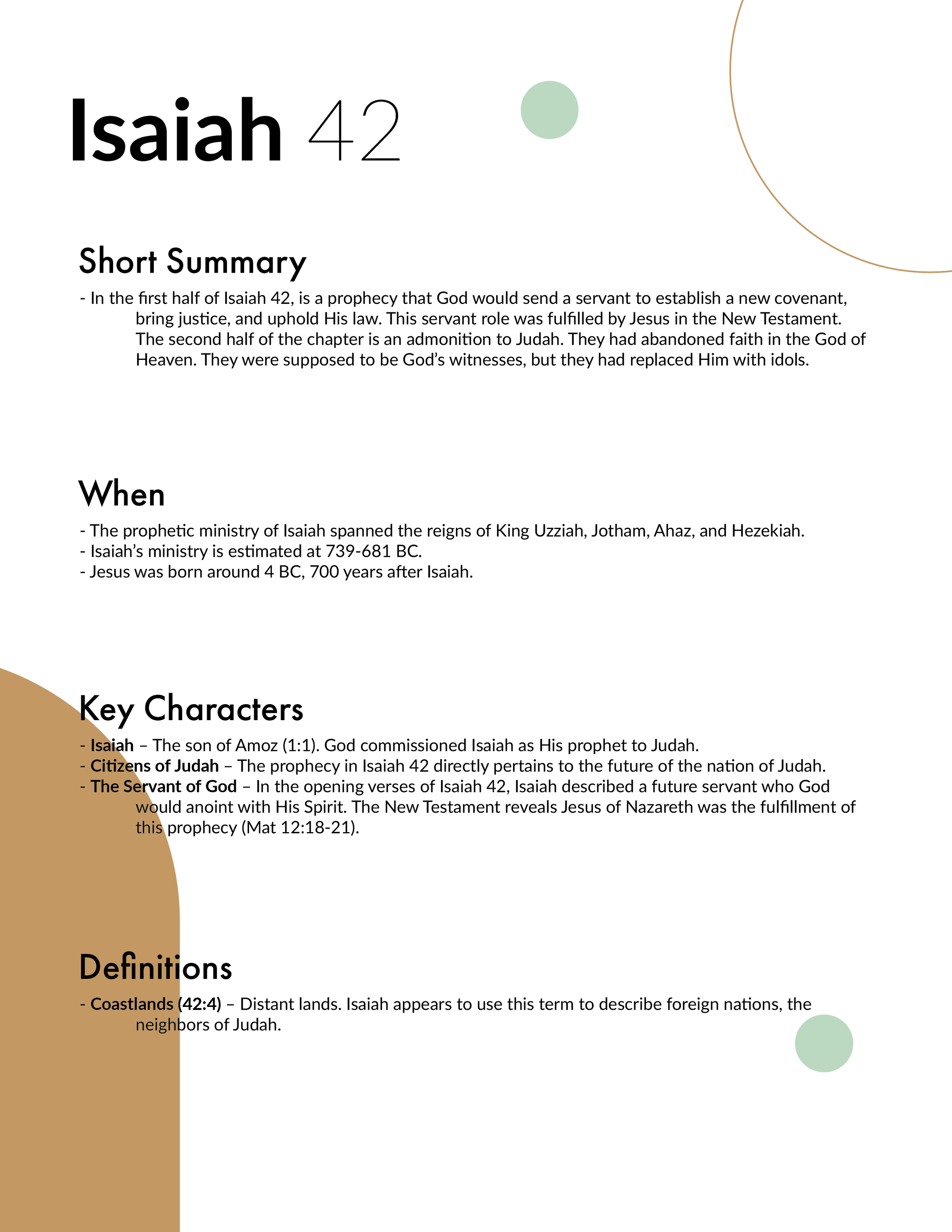 Isaiah 42 Bible Study and Explanation