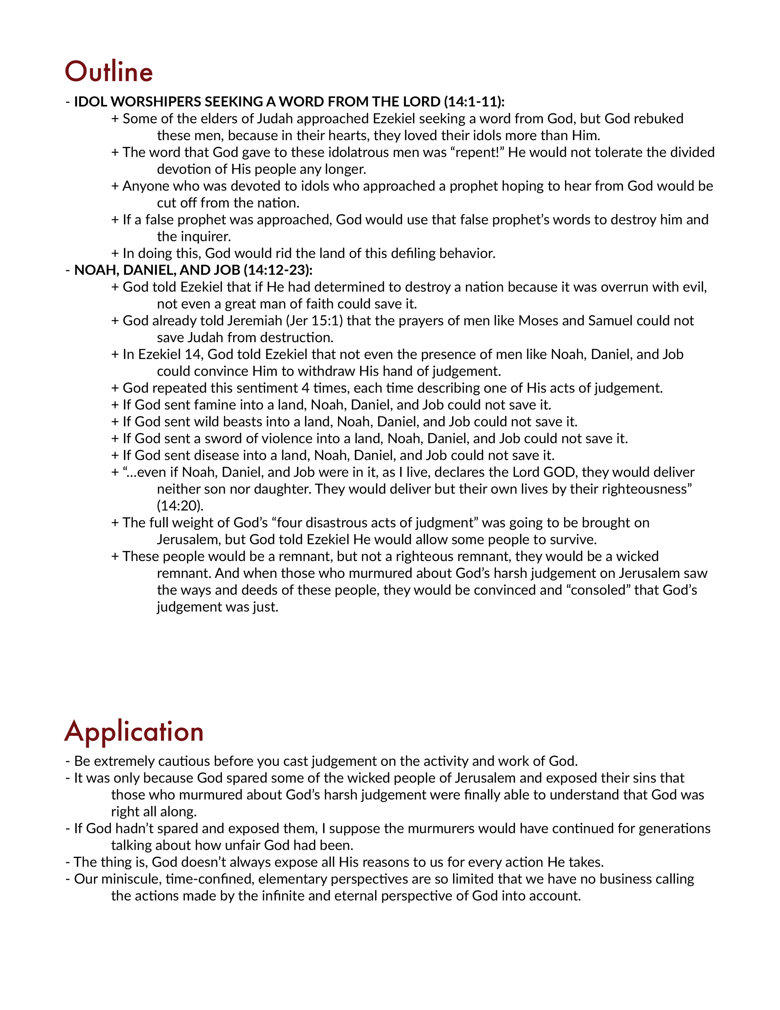 Ezekiel 14 Bible Study and Summary