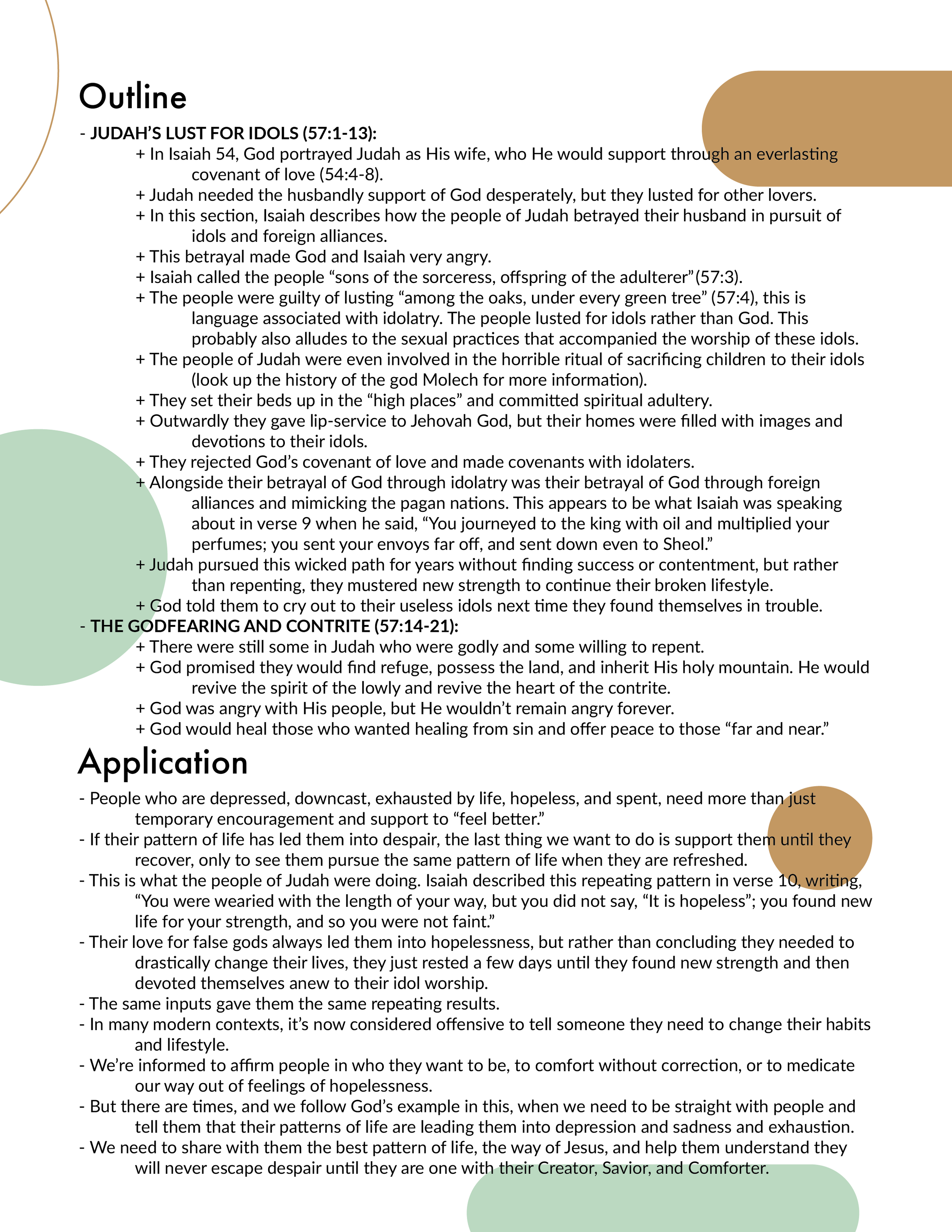Isaiah 57 Outline and Application