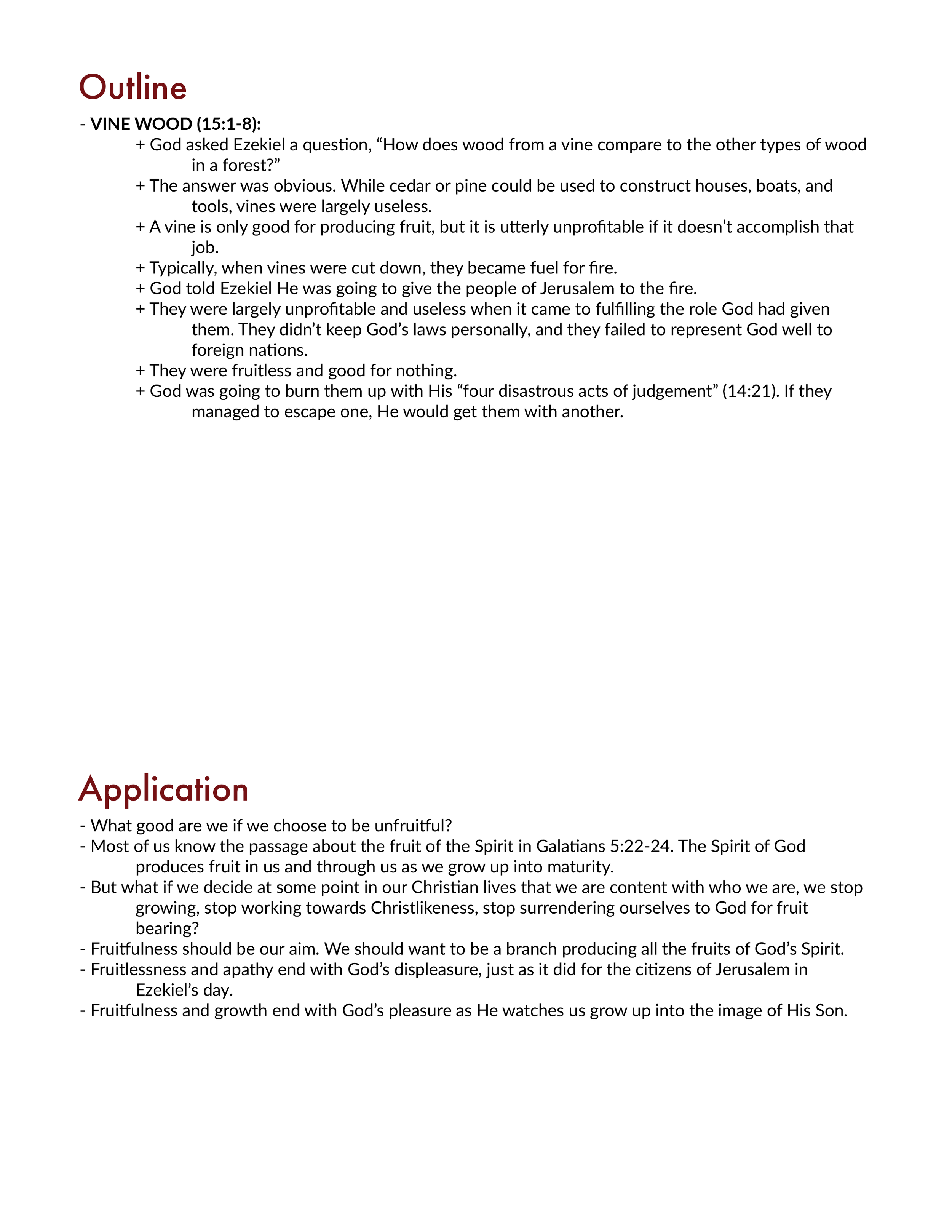 Ezekiel 15 Bible Study and Explanation