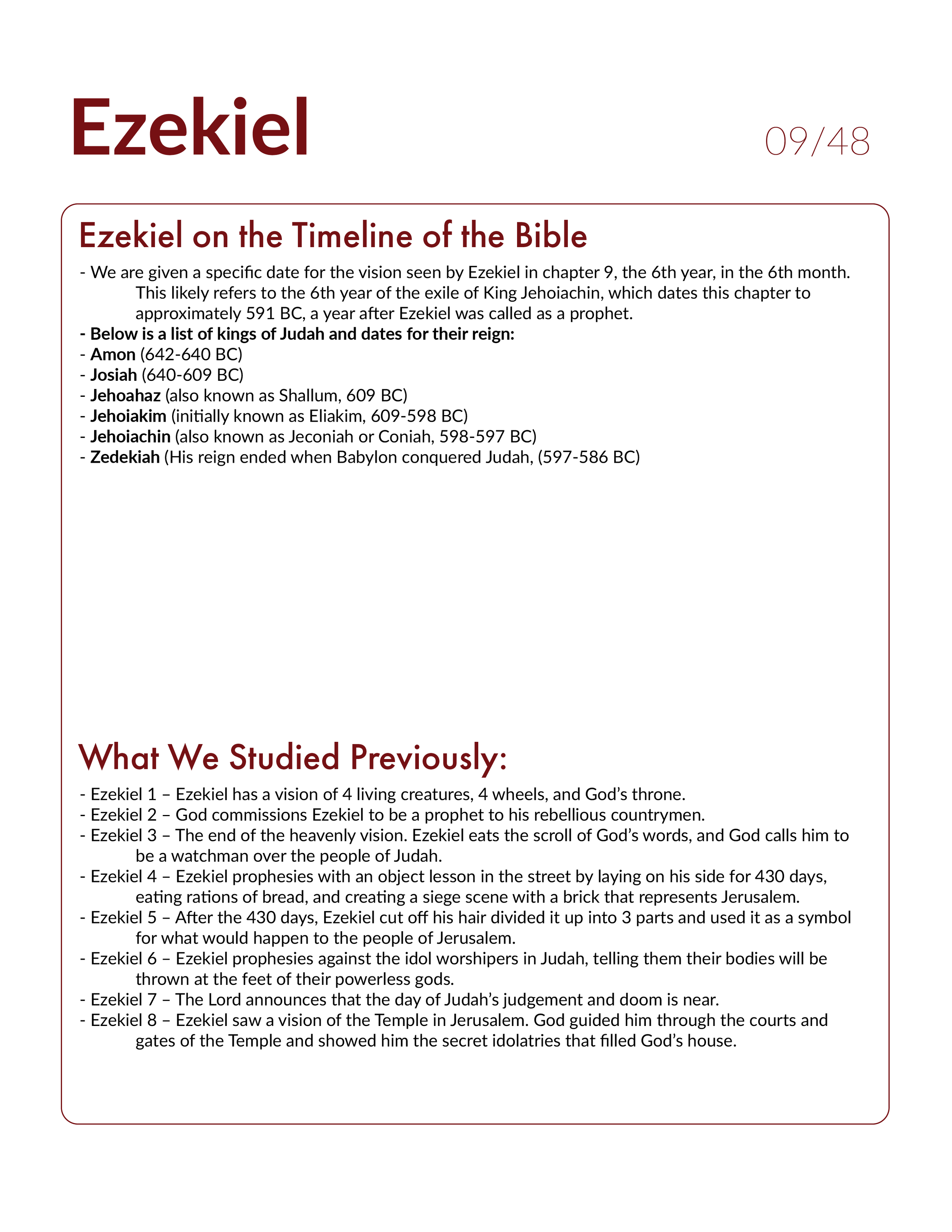 Ezekiel 9 Bible Study and commentary
