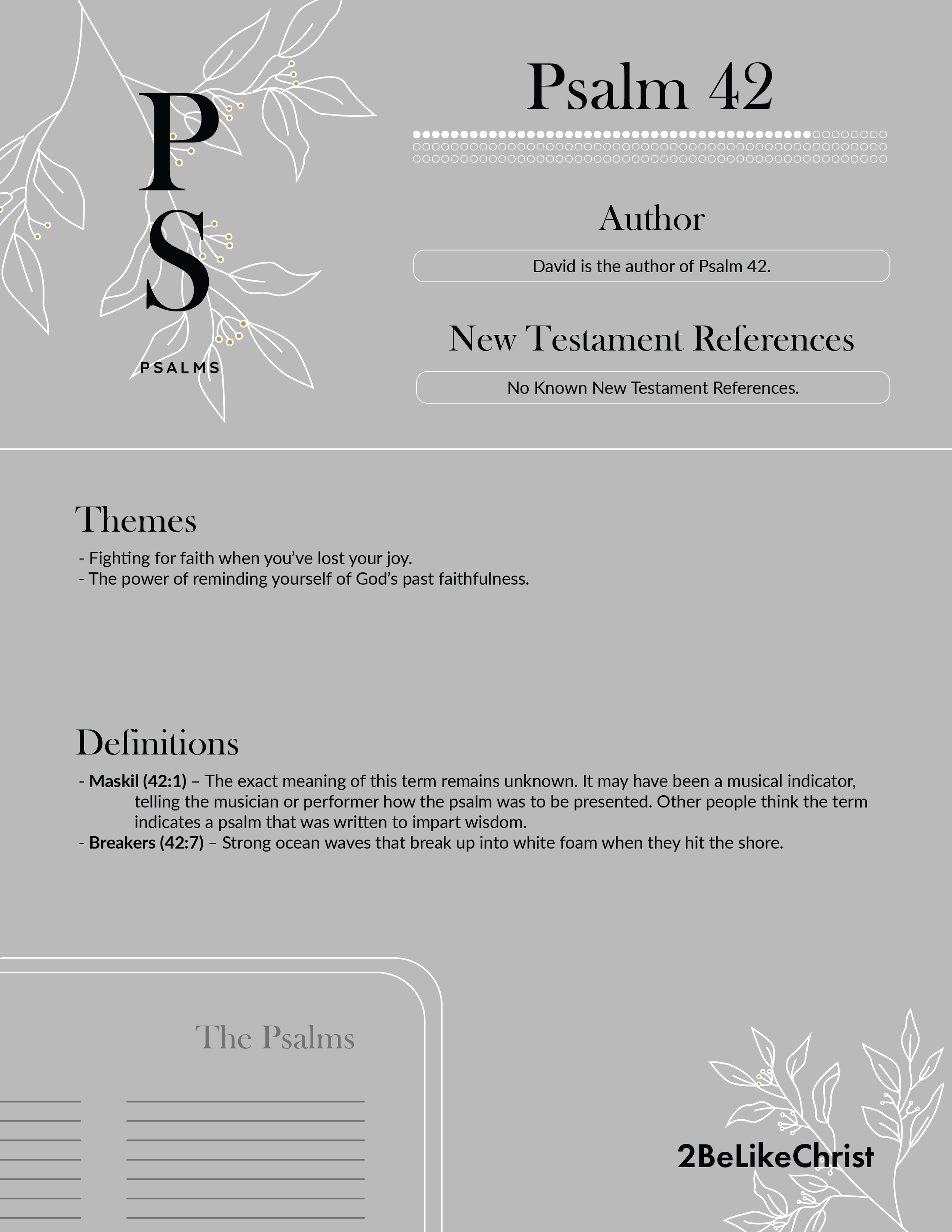 Psalm 42 Summary 5 Minute Bible Study 2BeLikeChrist Psalm 42 Summary 5 Minute Bible Study 2BeLikeChrist