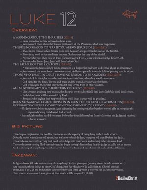 Luke 12 Summary - 5 Minute Bible Study — 2BeLikeChrist