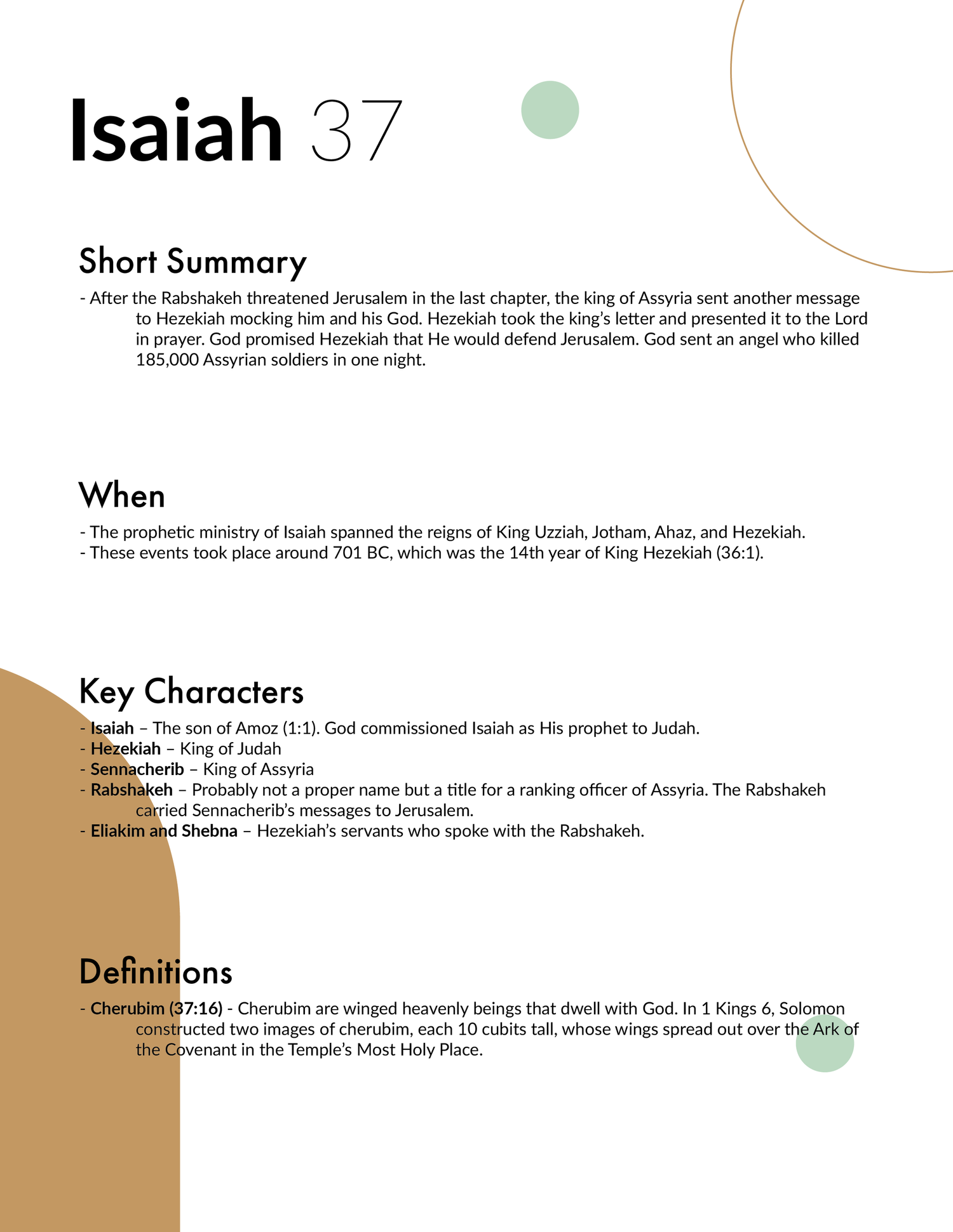 Isaiah Chapter 37 Isaiah 37 - Bible Study in 5 Minutes — 2BeLikeChrist