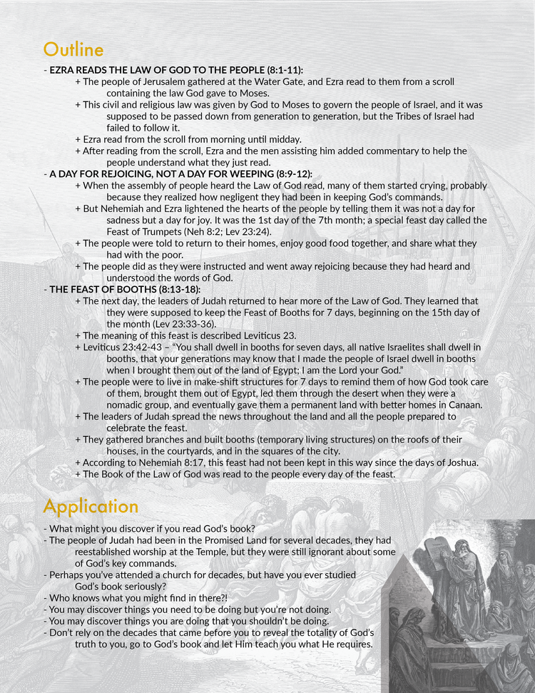 Nehemiah Chapter 8 Nehemiah 8 Summary - 5 Minute Bible Study — 2BeLikeChrist