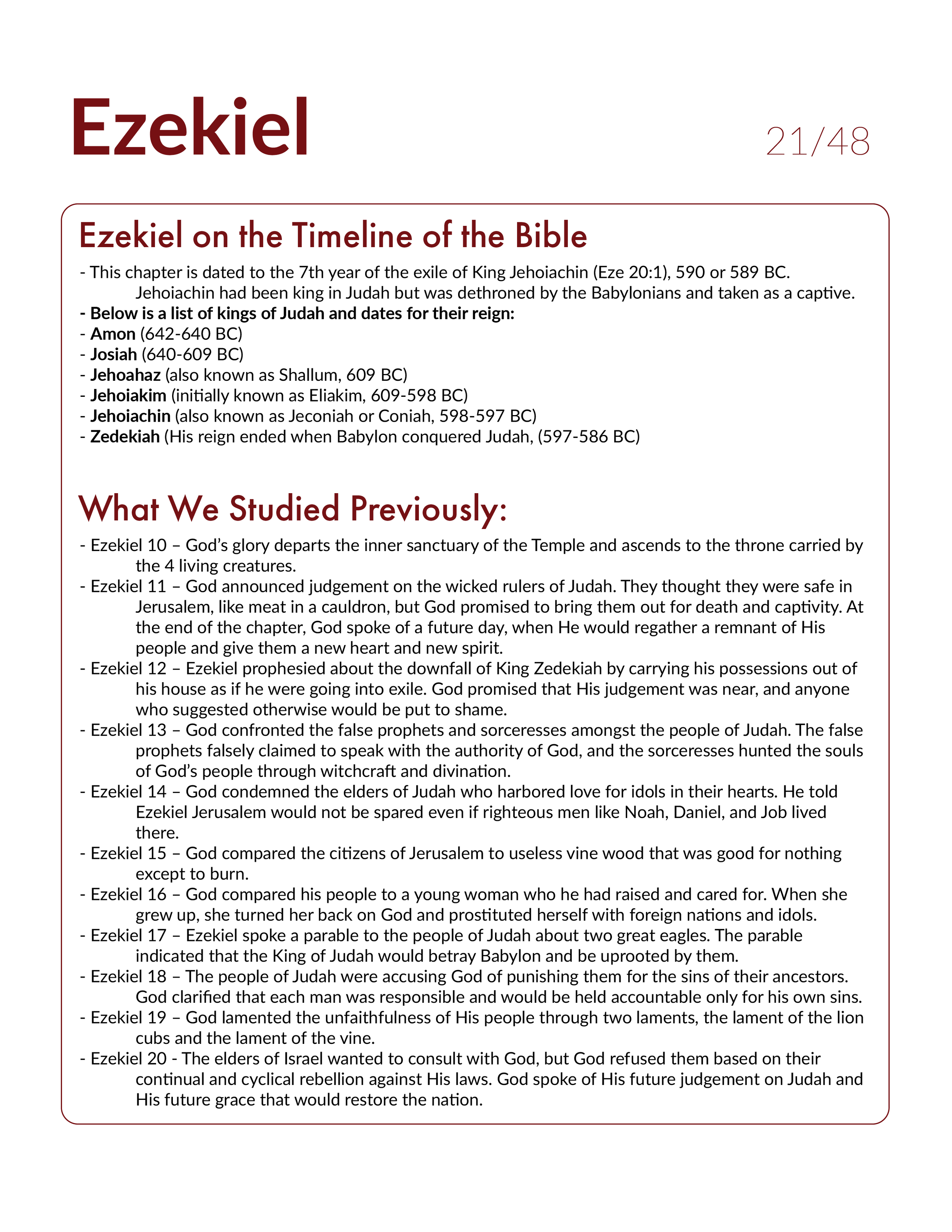 Ezekiel 21 Bible Study