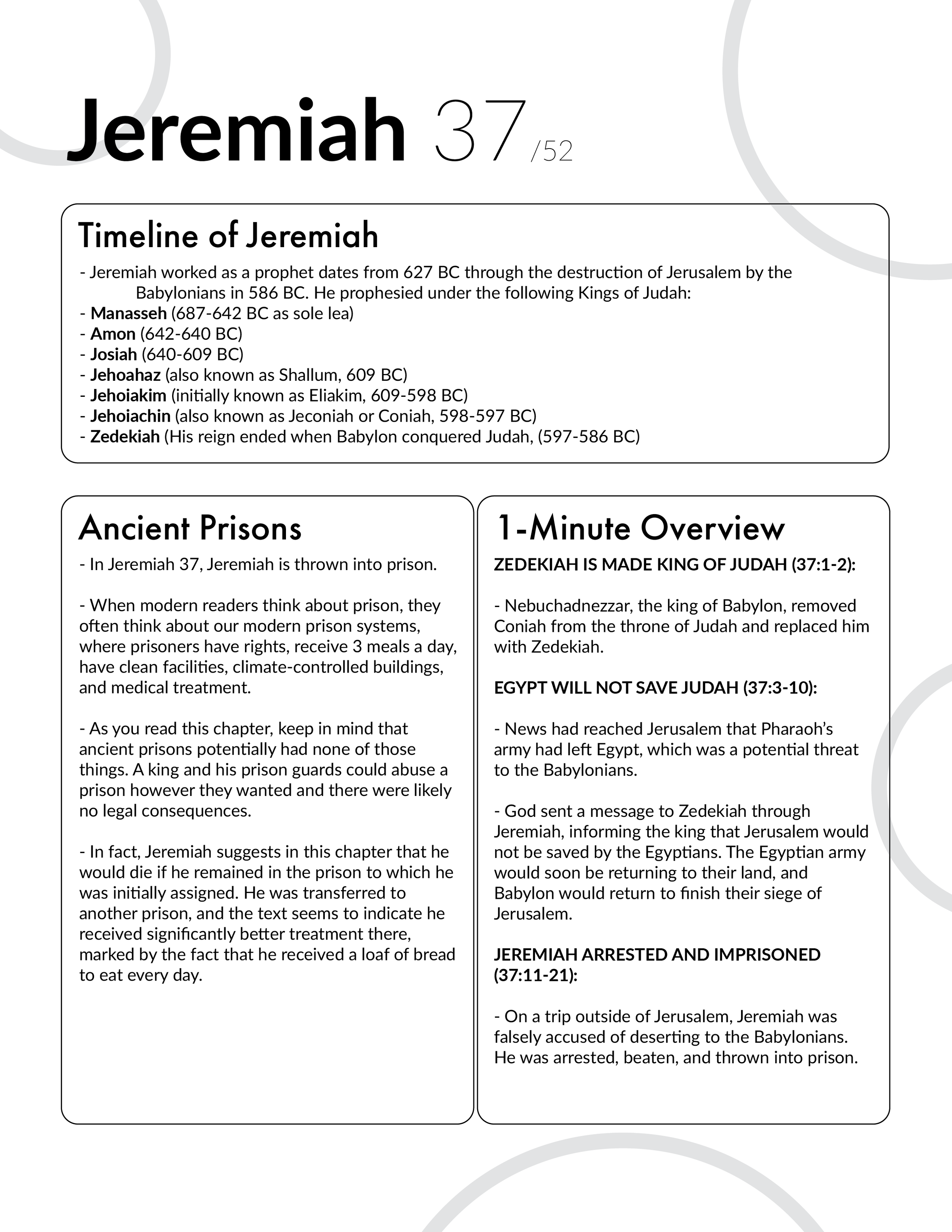 Jeremiah 37 Bible Study and Explanation