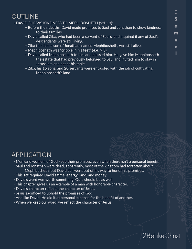 Sam 9 Point Pdf 2 Samuel 9 – A 5 Minute Overview and Key Lessons — 2BeLikeChrist