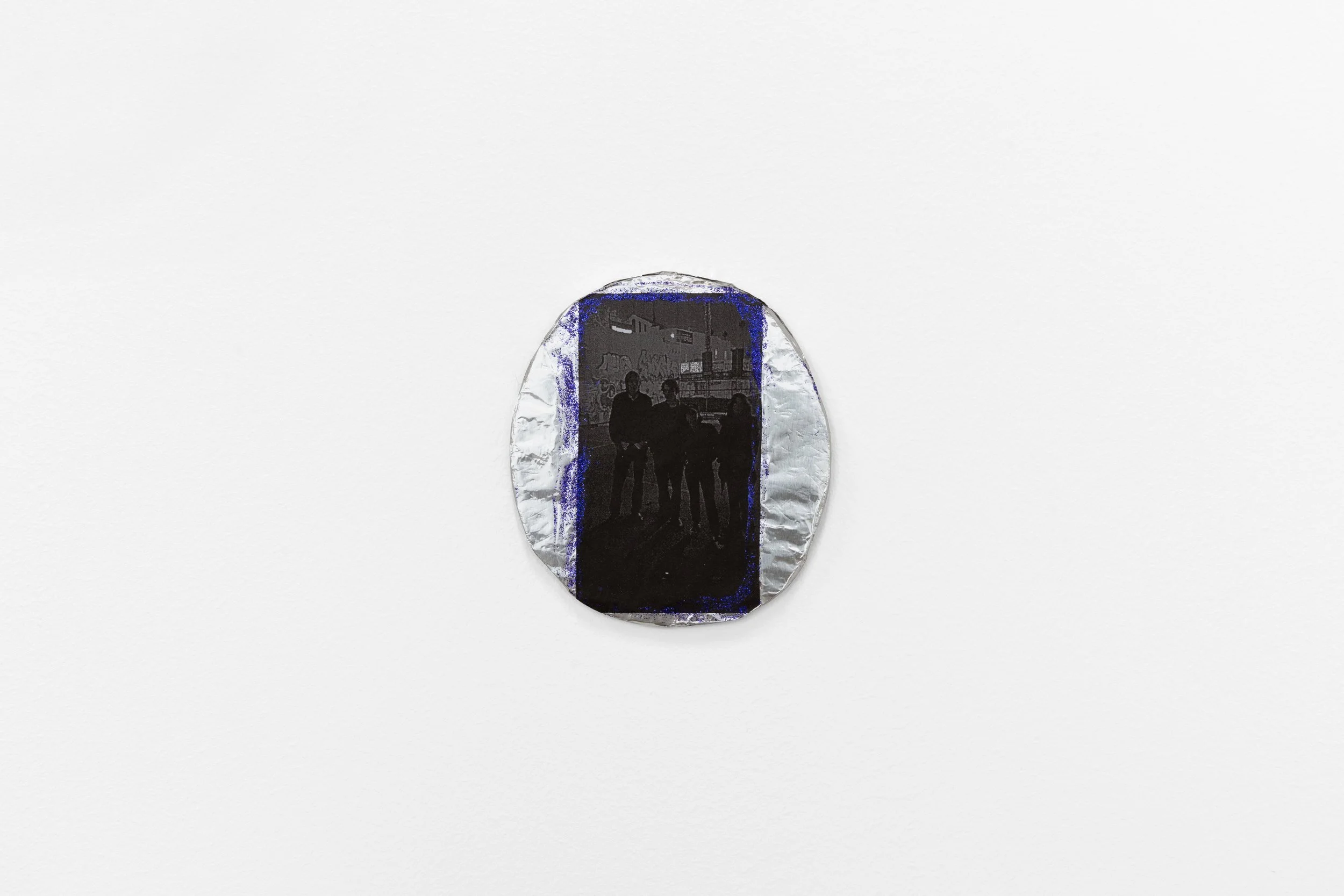 Veronica Gelbaum Untitled, 2026 collage on foil on cardboard 4 x 4 ½ inches