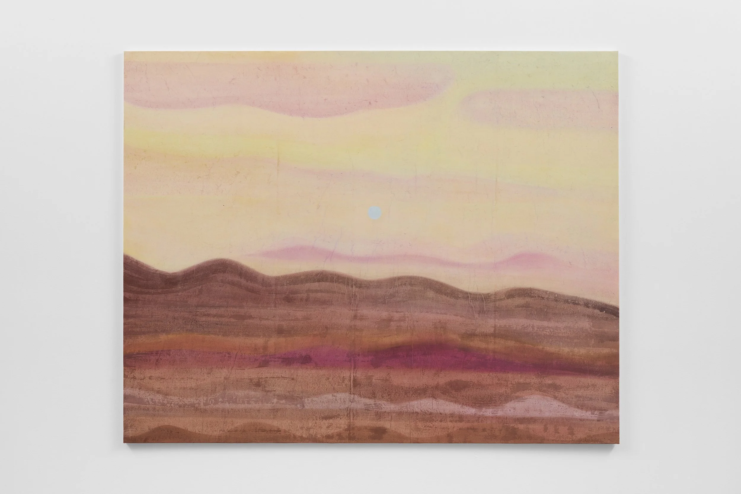 In Passing ii, 2025 acrylic gouache, mineral pigments, and ink on rice paper mounted on panel 57 x 71 inches