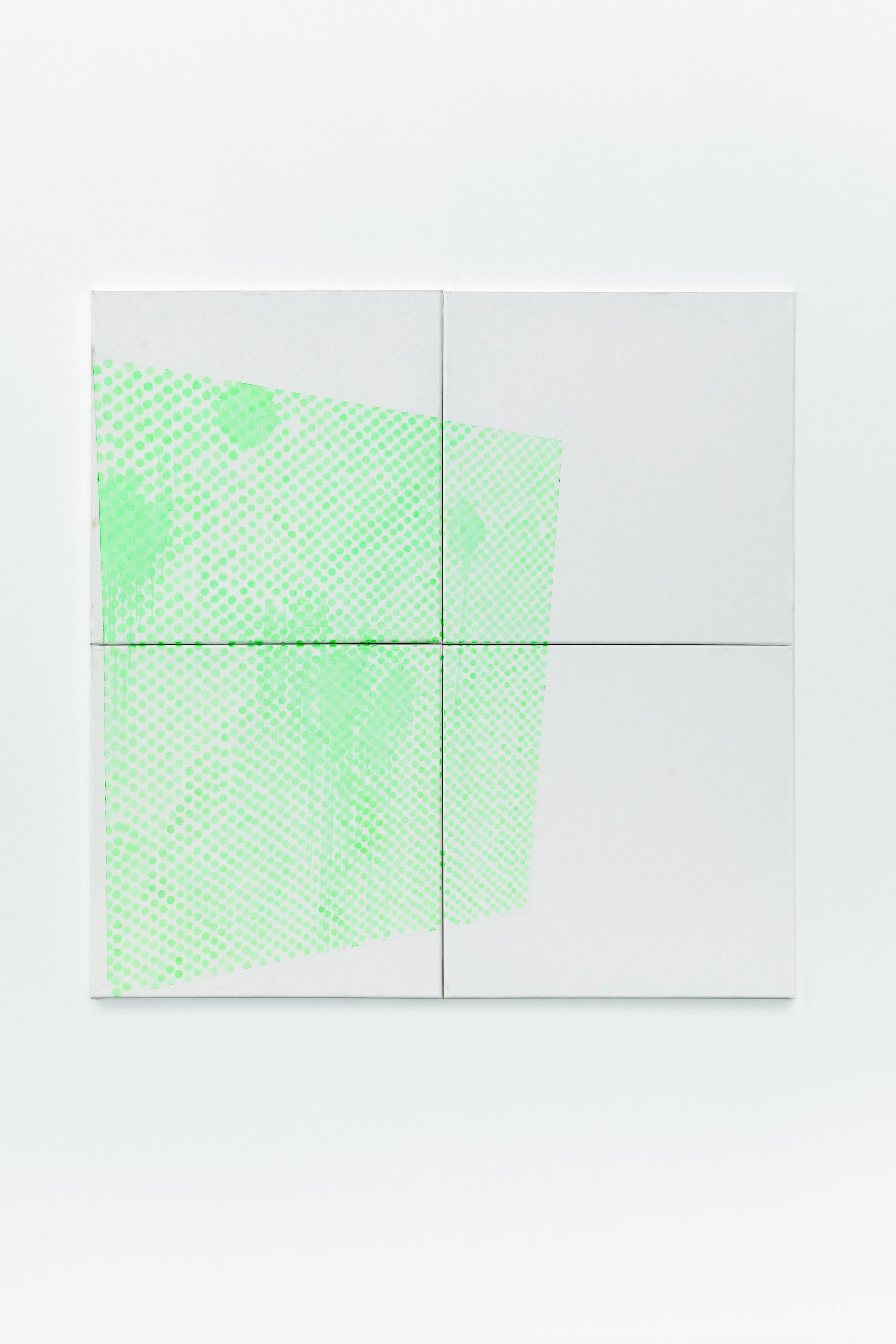 Maggie Friedman   Untitled (Jacqueline Humphries, Untitled, 2024, Matthew Marks Gallery Los Angeles, 2025) , 2025 oil on canvas 40 x 40 inches