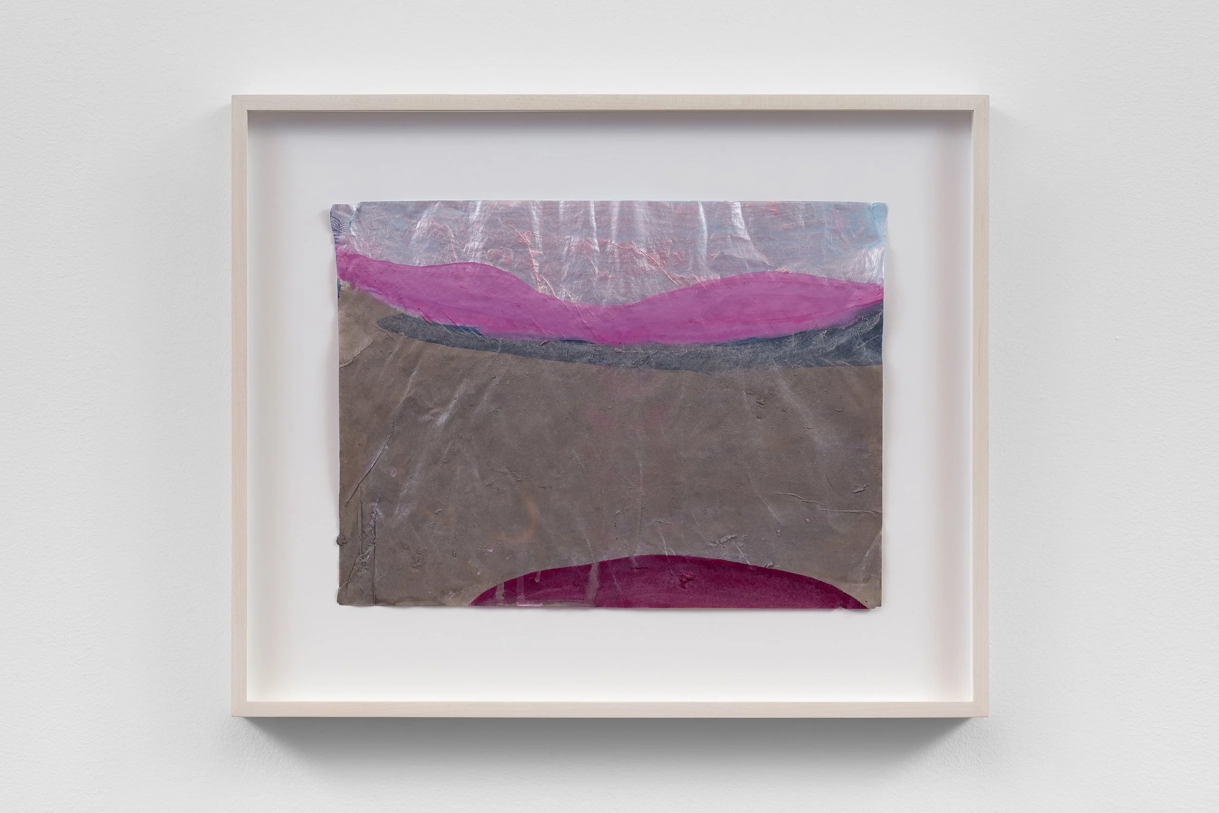 Not yet titled, 2025 acrylic gouache, mineral pigments, and ink on rice paper 14 ½ x 17 ¾ inches framed