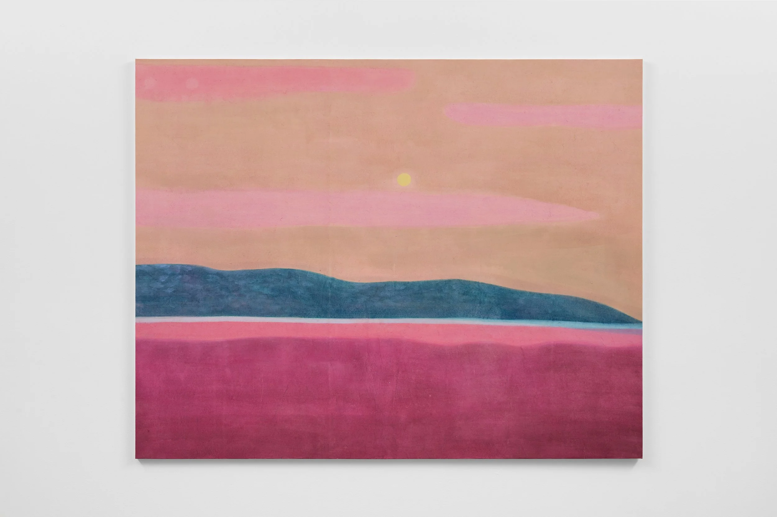 In Passing i, 2025 acrylic gouache, mineral pigments, and ink on rice paper mounted on panel 57 x 71 inches
