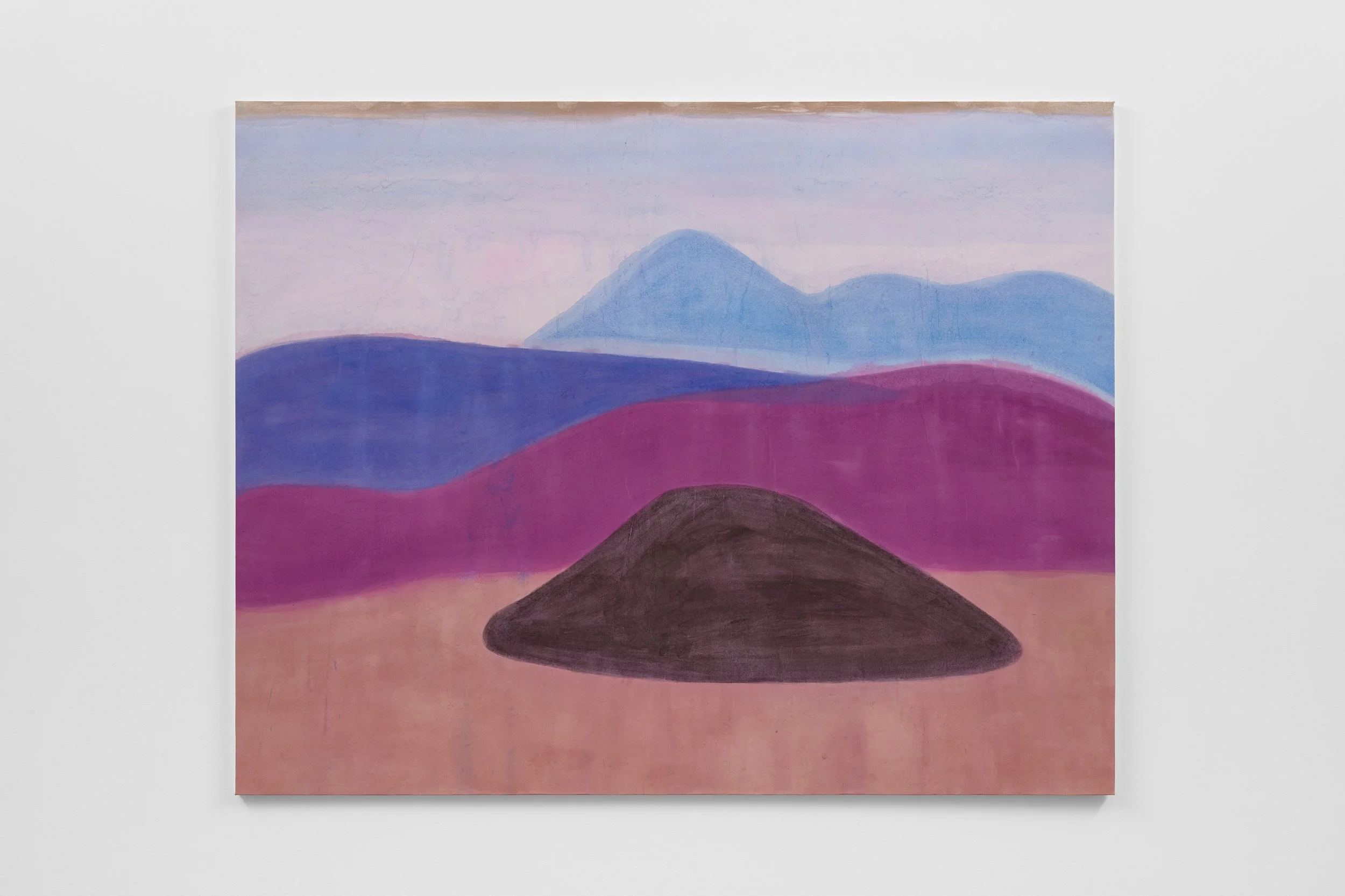 Islands ii, 2025 acrylic gouache, mineral pigments, and ink on rice paper mounted on panel 57 x 71 inches