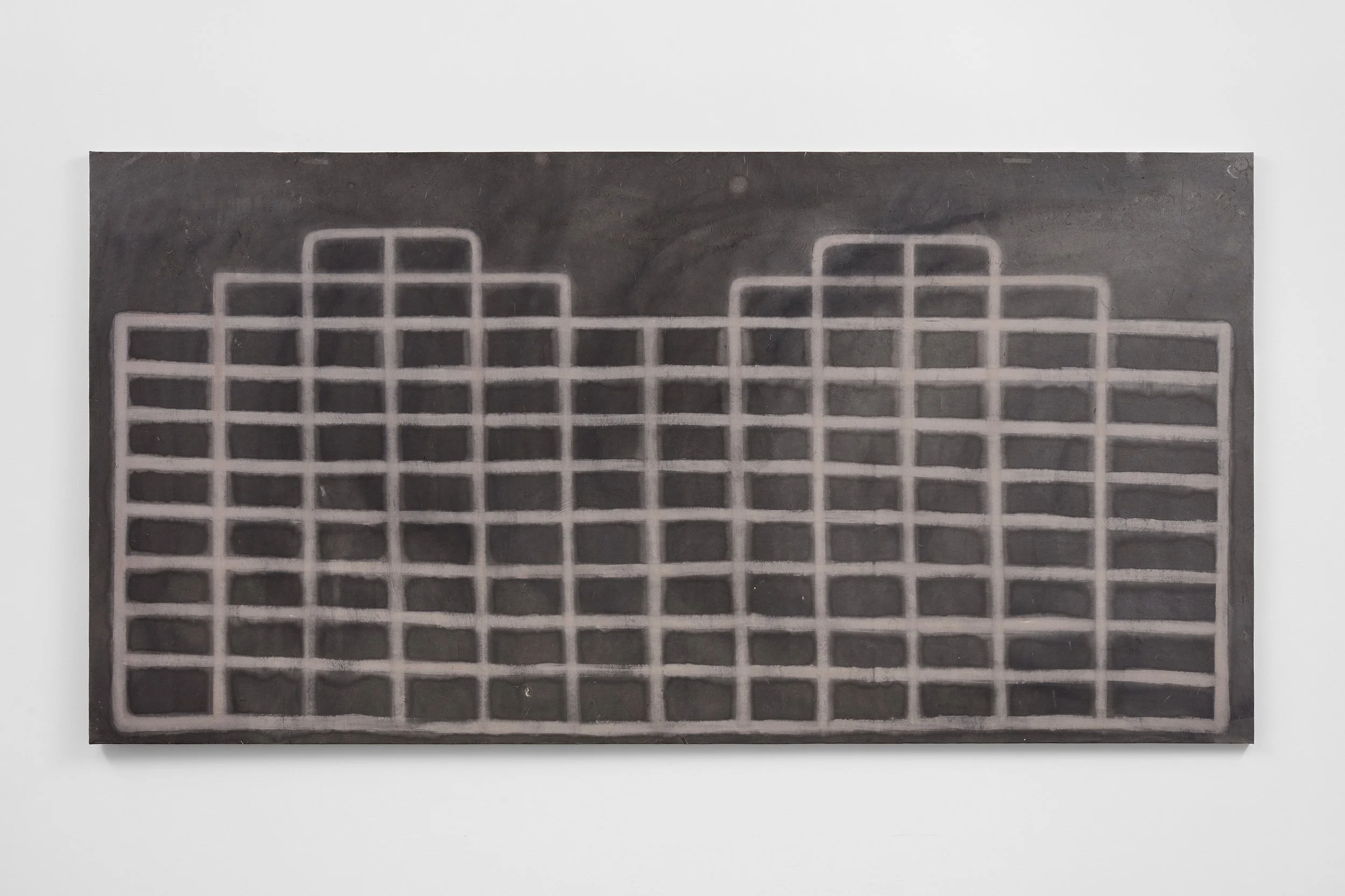 Tune i, 2024 acrylic gouache, mineral pigments, and ink on rice paper mounted on panel 94 x 48 inches
