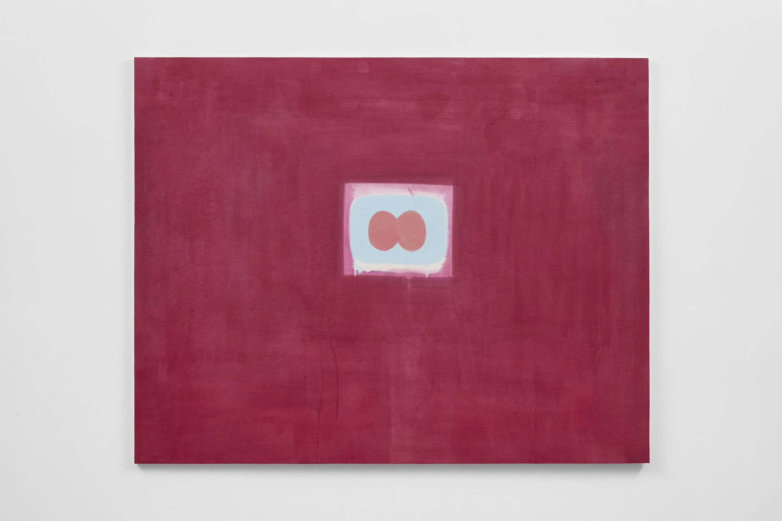 守一, 2025 acrylic gouache, mineral pigments, and ink on rice paper mounted on panel 57 x 71 inches