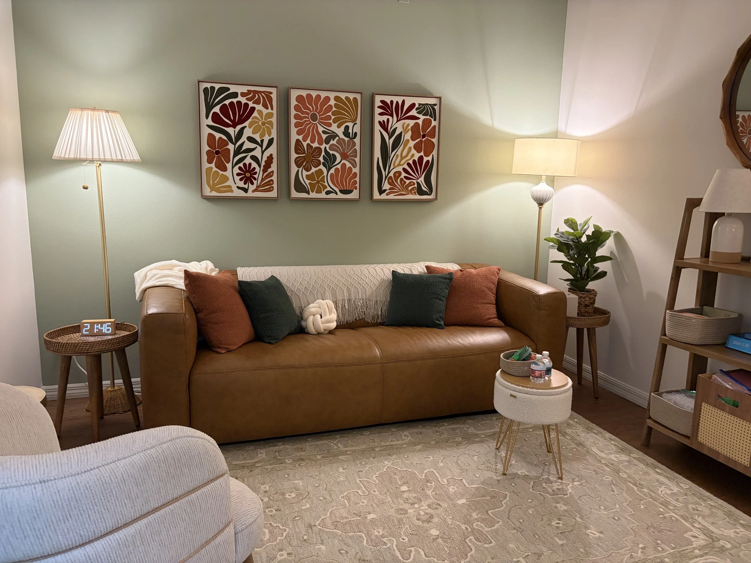 Private therapy room in Sarasota designed for individual counseling and emotional support