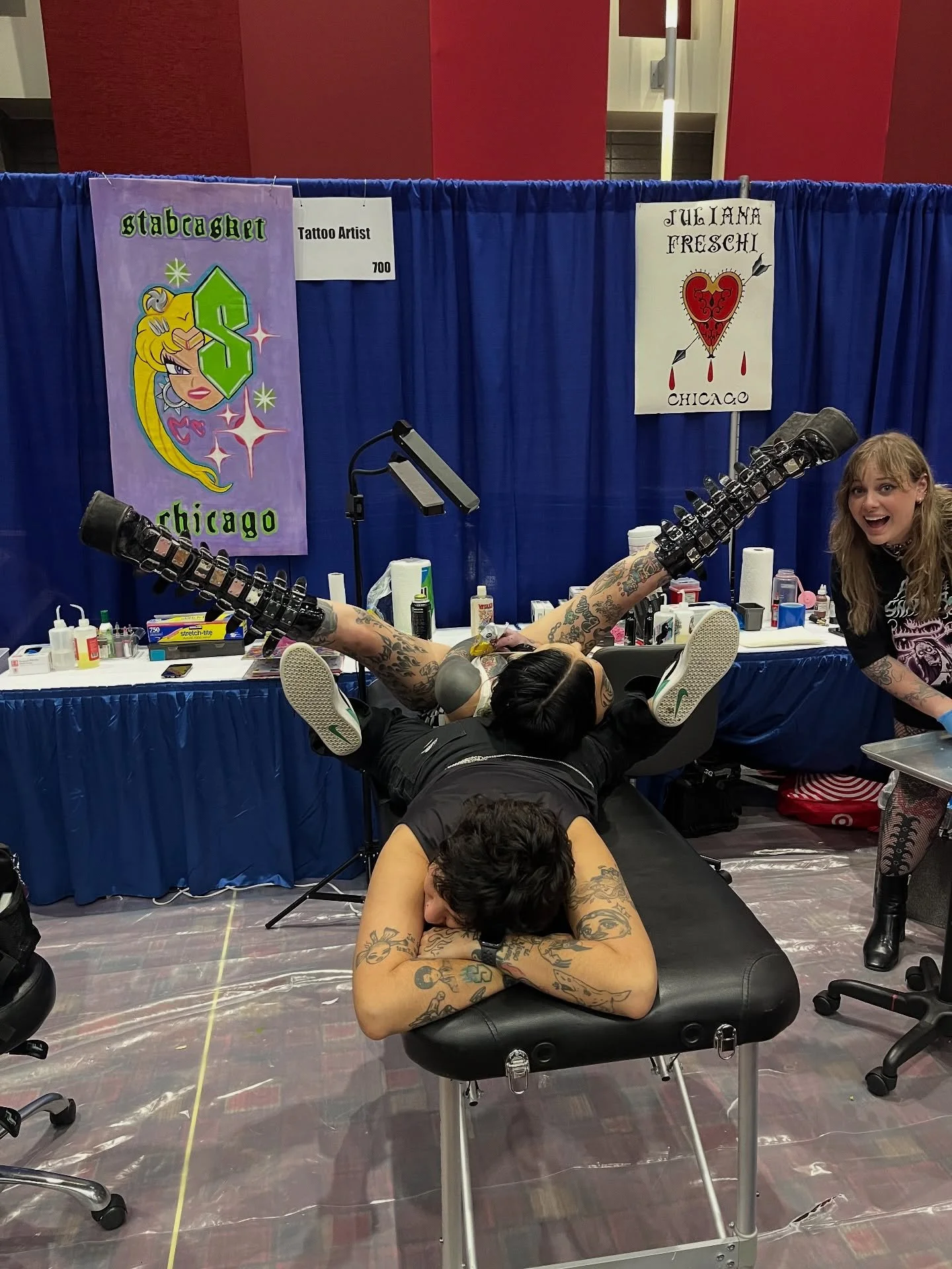 . ݁₊ ⊹ what an amazing weekend I had tattooing at the Trades Women Build Nations conference with @julianatattoo x @taraxtattooer . ݁₊ ⊹ 

I am so greatful to have tattooed and met such a wonderful and kind group of people :3

. ݁₊ ⊹ I also learned th