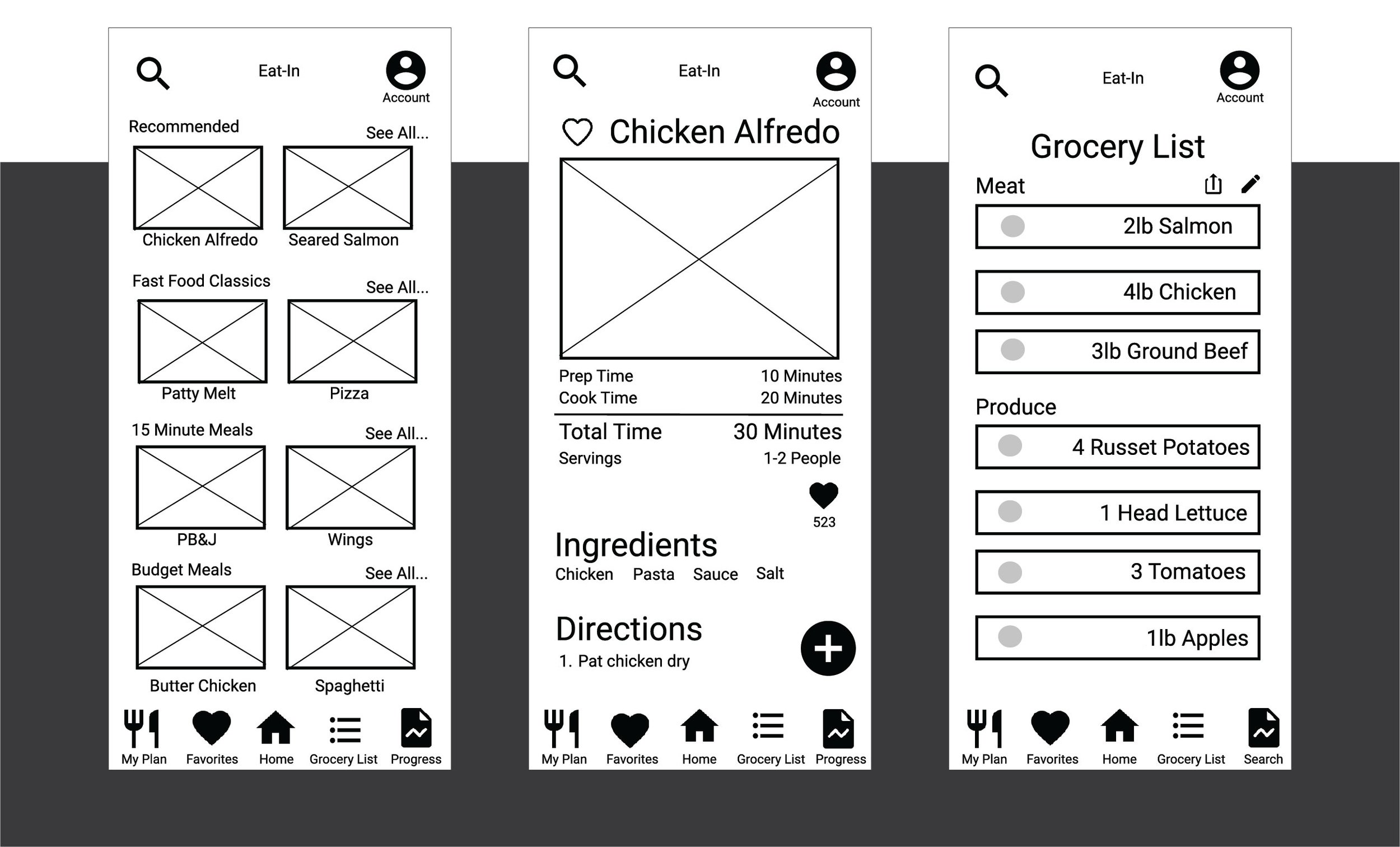 Mid-Fidelity Digital Wireframes
