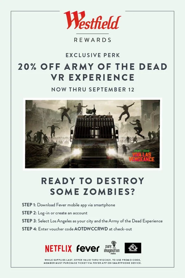Westfield Rewards x Netflix's Army of the Dead VR Experience