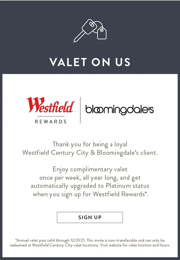 Westfield Rewards x Bloomingdale's VIP