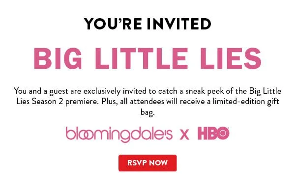 Westfield Rewards x Bloomingdale's HBO 'Big Little Lies' Season 2 Premiere