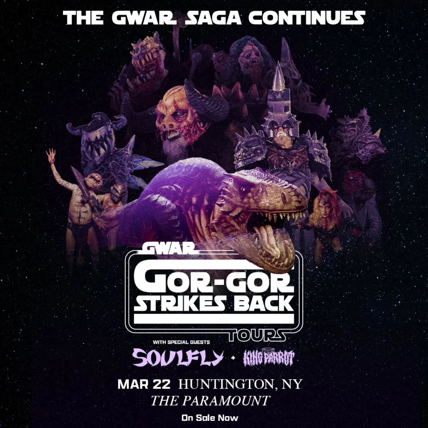 Thanks so much to @loadedconcerts for their giveaway at our most recent show! We hope the lucky winners enjoy their free tickets to Soulfly &amp; Gwar @theparamountny !!! Tickets are still on sale now!