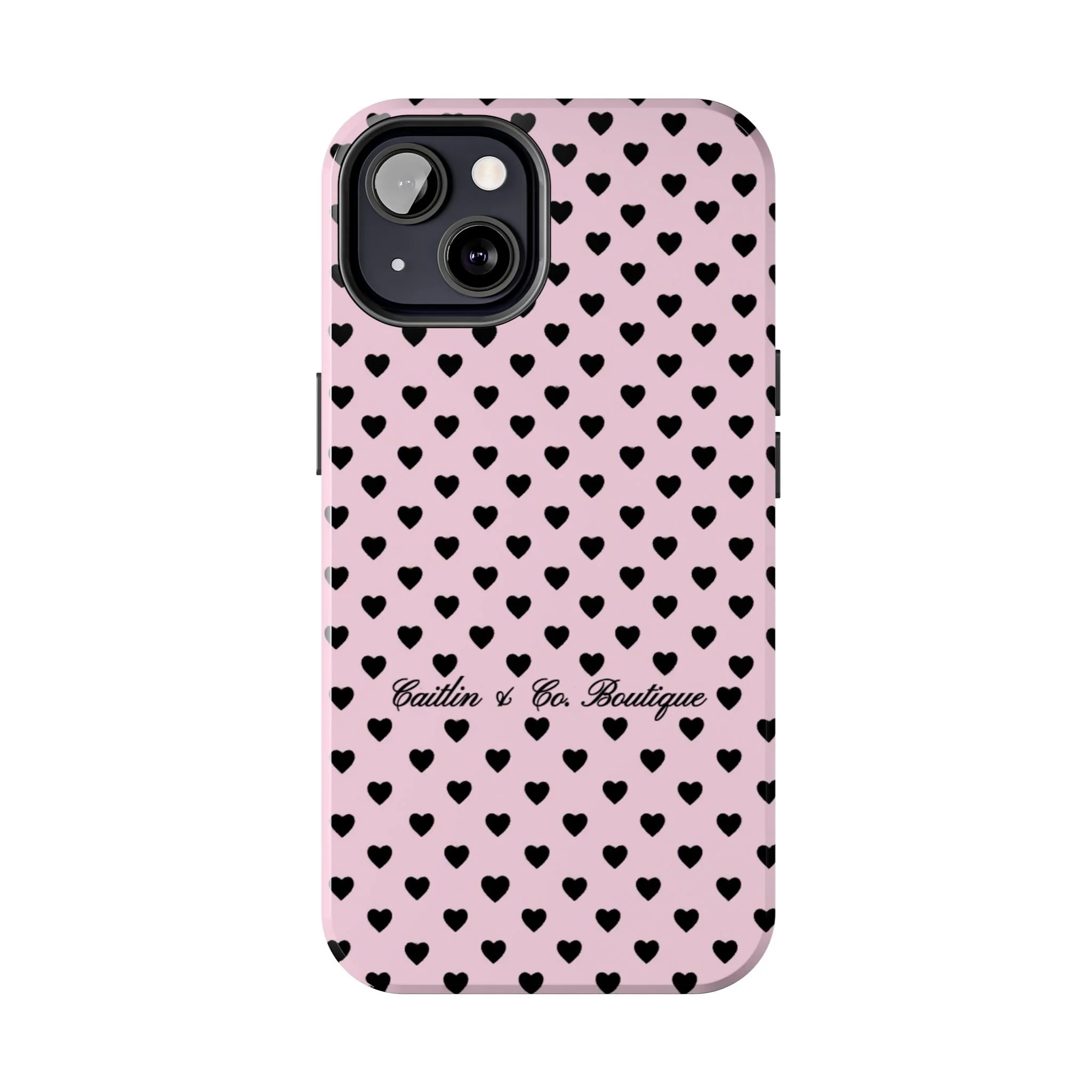 PINK HEART POLKA C&CB DOT PHONE CASE