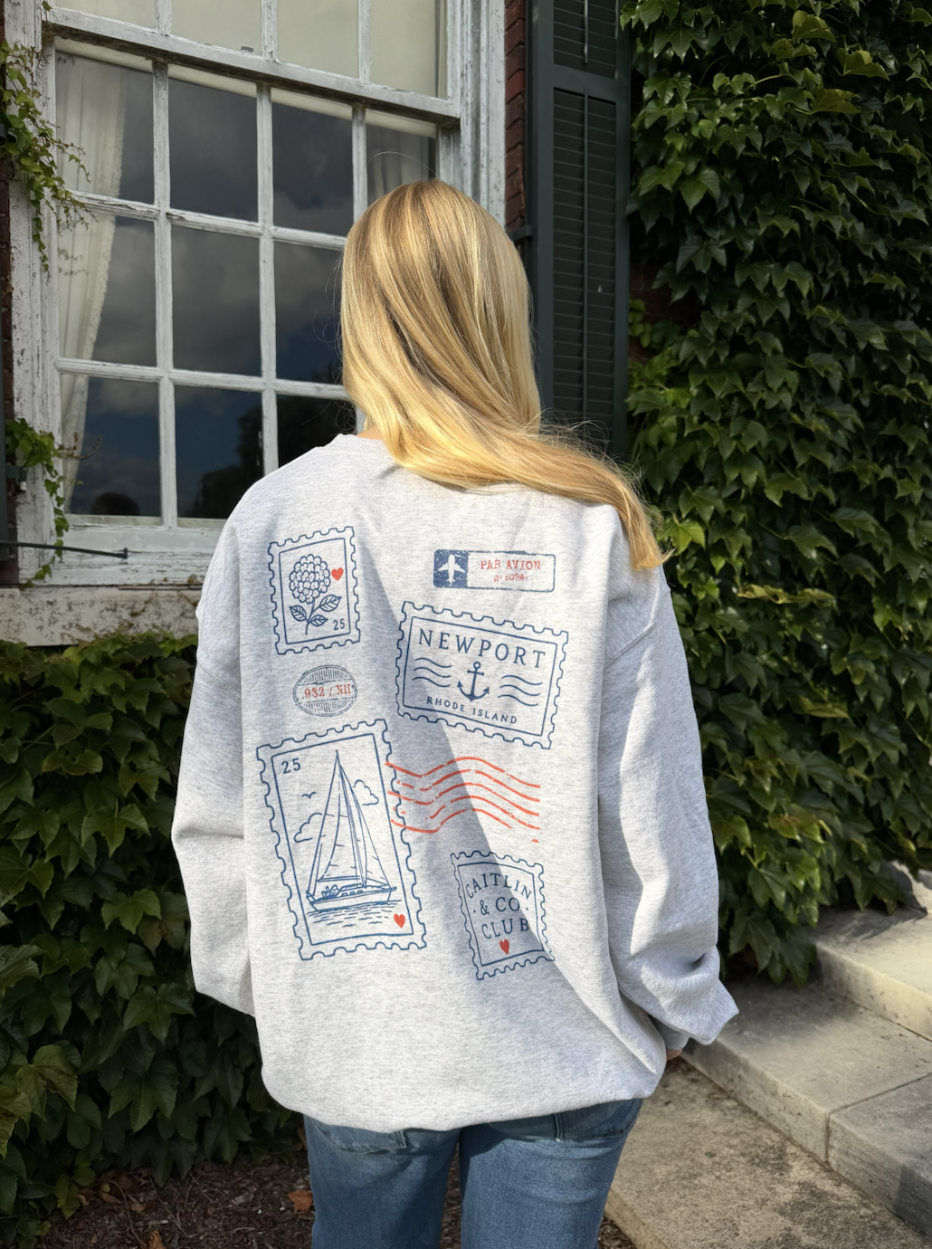 POSTCARDS FROM NEWPORT C&CB CREWNECK