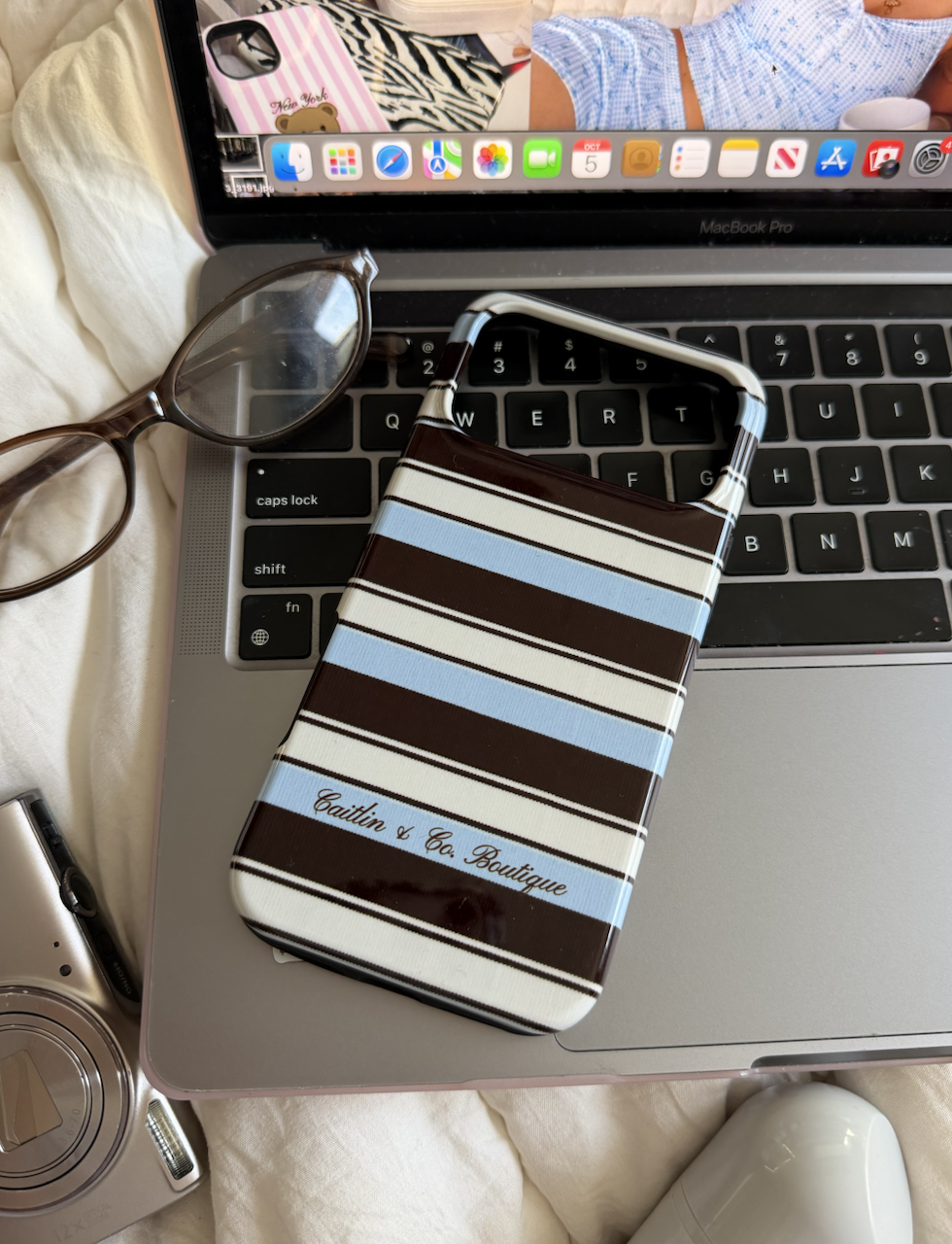 SUNDAY STRIPED PHONE CASE