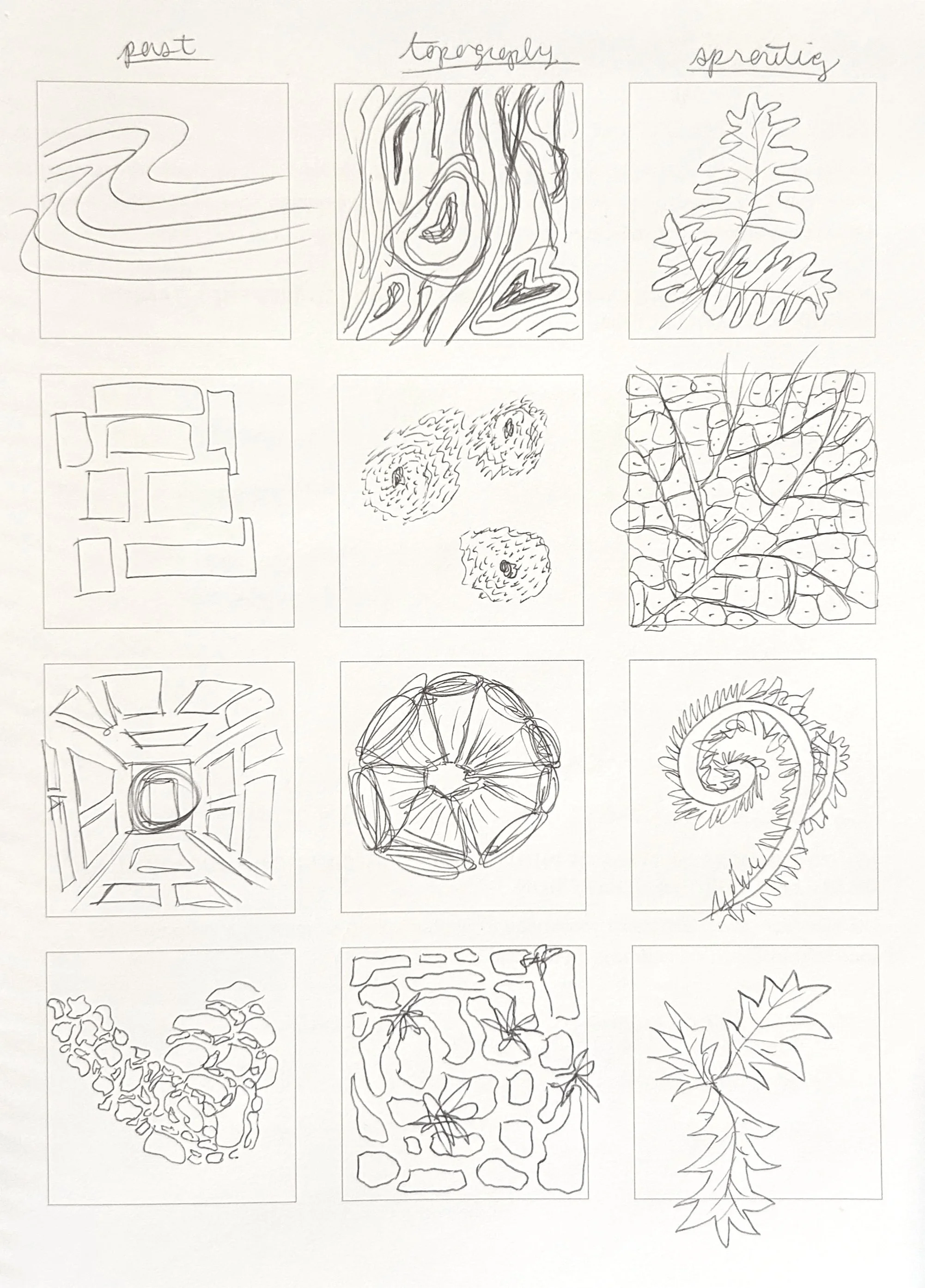 Step 2. Start Sketching. Sketches and early pattern directions for your review.