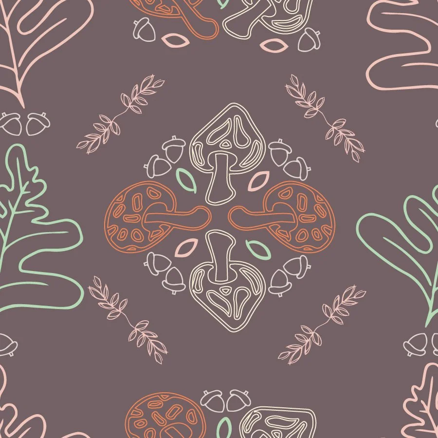 Oak + Toadstool Tales in Mulberry