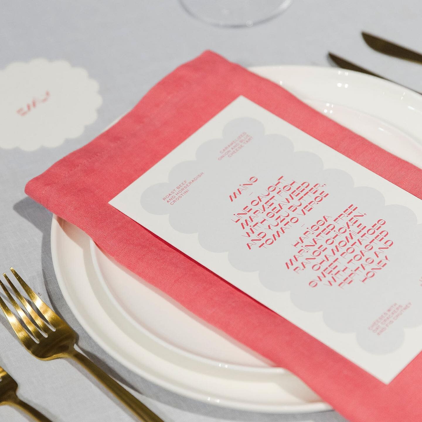 Need your wedding stationery to match your linen or advice on what to pair with what? I love working with colour and have all the linen colours from TBLE Linen Hire on hand to get a perfect match for you like these lovely menus with their gorgeous li