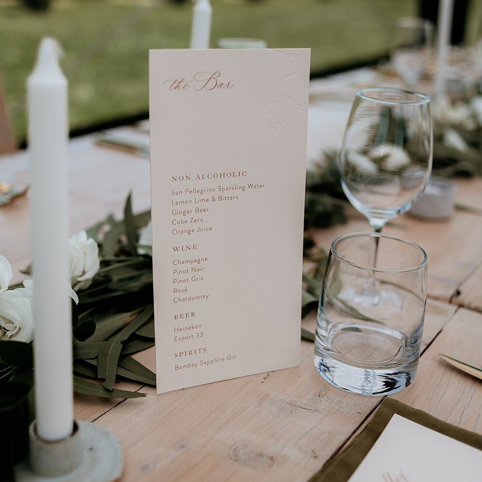 Bar menus for the tables, zoom in for pretty letterpress details 🤍
~
#inkertinker #weddingstationery #weddingmenu #weddinginspo #engaged #customweddingstationery #weddingday #weddingplanner #weddingflorals #weddingtable