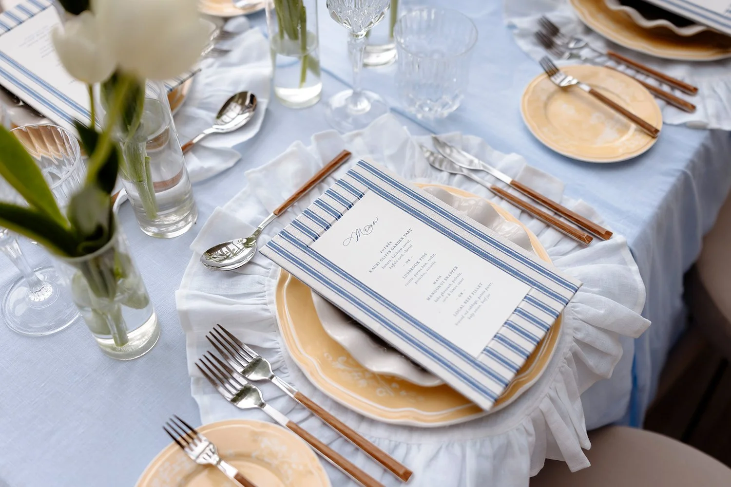 More is more, layers upon layers, summer wedding planning inspo 💙
~
Planning &amp; production @alexandrakatecreative 
Venue @rosewoodkauricliffs
Photographer @hollow&amp;co
Florals @Floralcentric 
Stationery @inkertinker.nz 
Crockery / glassware @ro