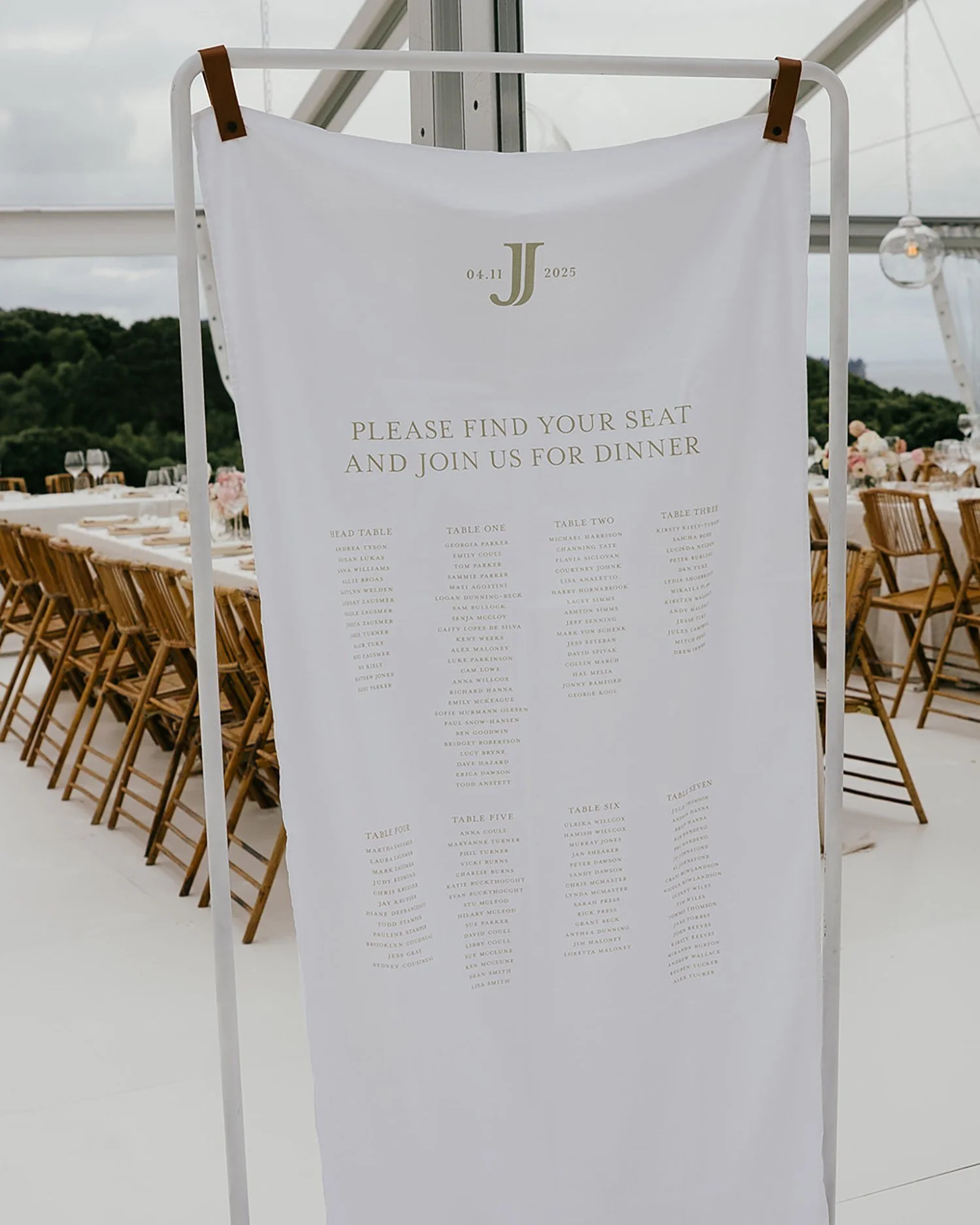 Lovely linen for Jess and James and their custom monogram which was woven through stationery and signage 🤍
~
Inker Tinker Weddings / Wedding Signage / Seating Chart / Linen Signage / Custom Wedding Stationery