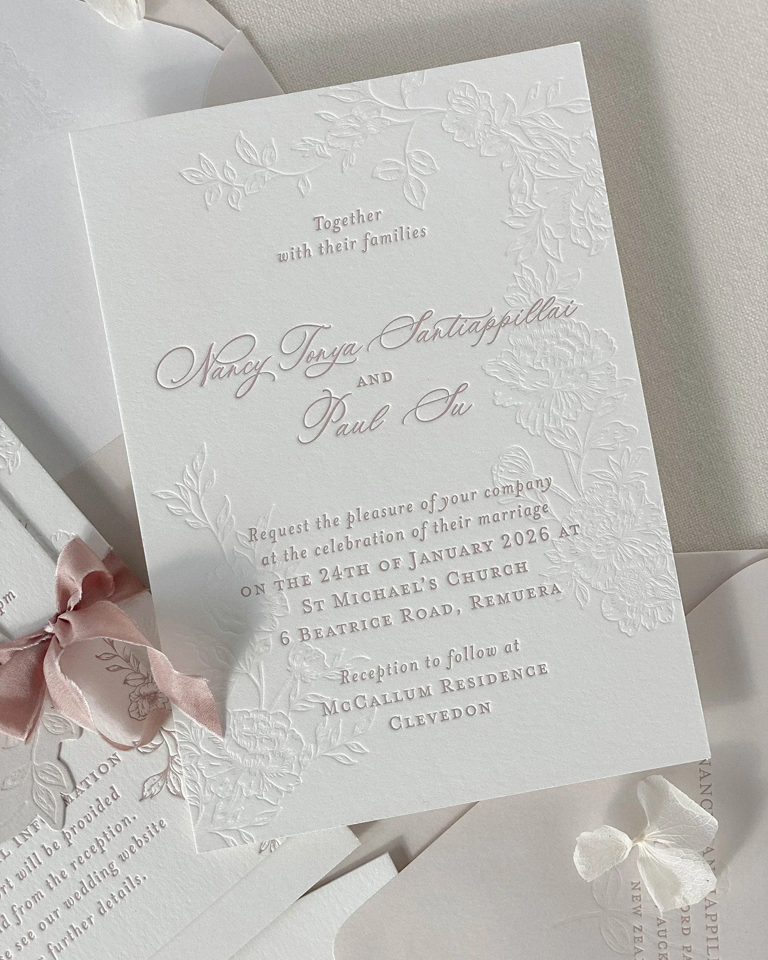 Beautiful letterpress details for Nancy and Paul 🤍
~
Inker Tinker Weddings / Wedding Invitations / Letterpress Printer / Letterpress Invitations / Custom Wedding Stationery