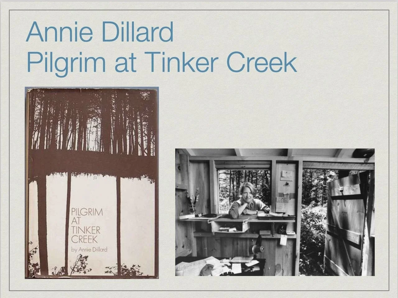 This morning we read the wondrous essay that gave our school its motto ("I've an eyeful of fishscale and star"): "Intricacy" by Annie Dillard, from A Pilgrim at Tinker Creek. 