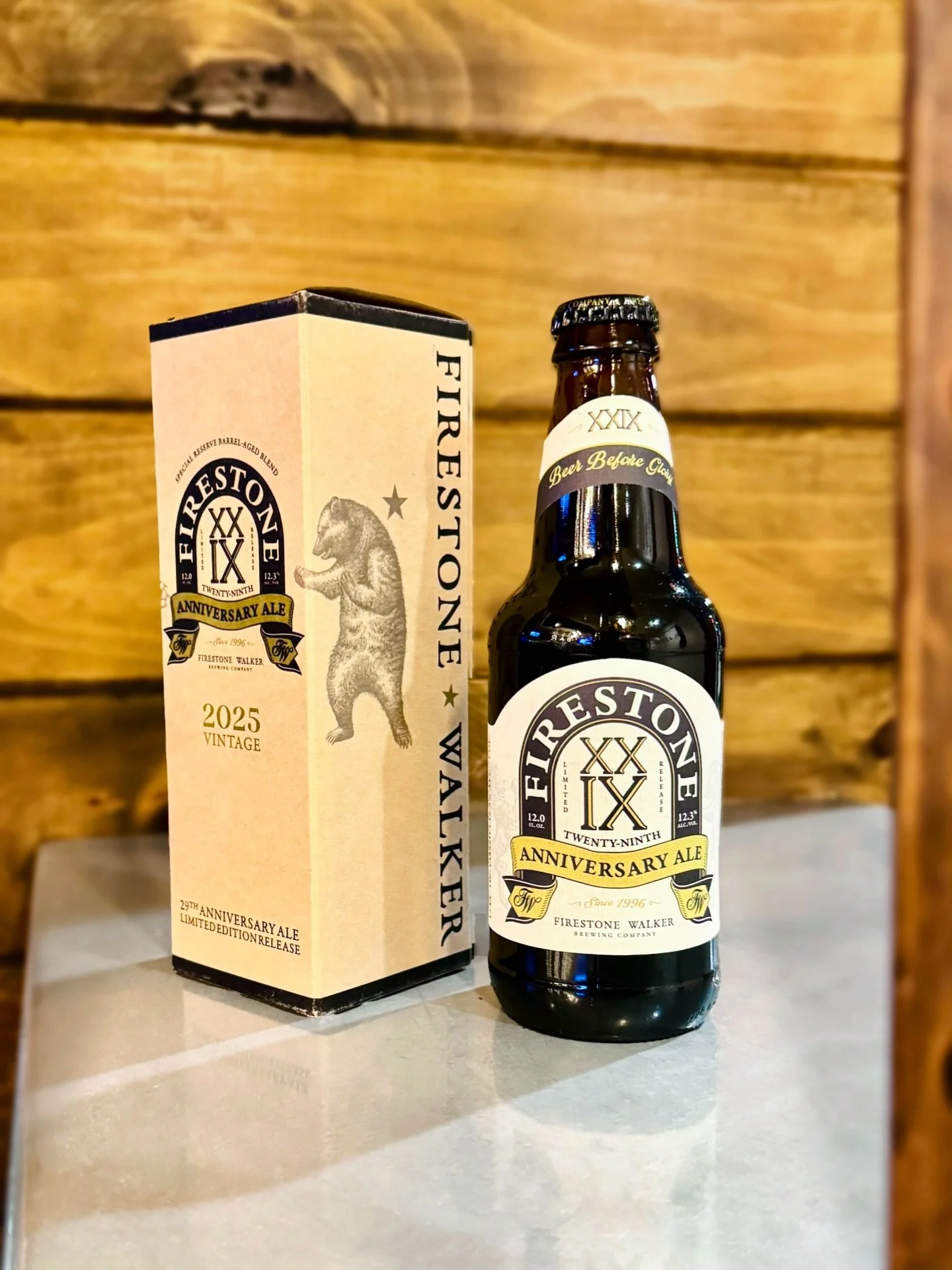 🍺 Don&rsquo;t miss out on this exclusive beer! Firestone Walker&rsquo;s 29th Anniversary Ale (XXIX), released in late 2025, is a limited-edition, blended barrel-aged strong ale, crafted with local winemakers. And we&rsquo;ve only got a few left!

👉